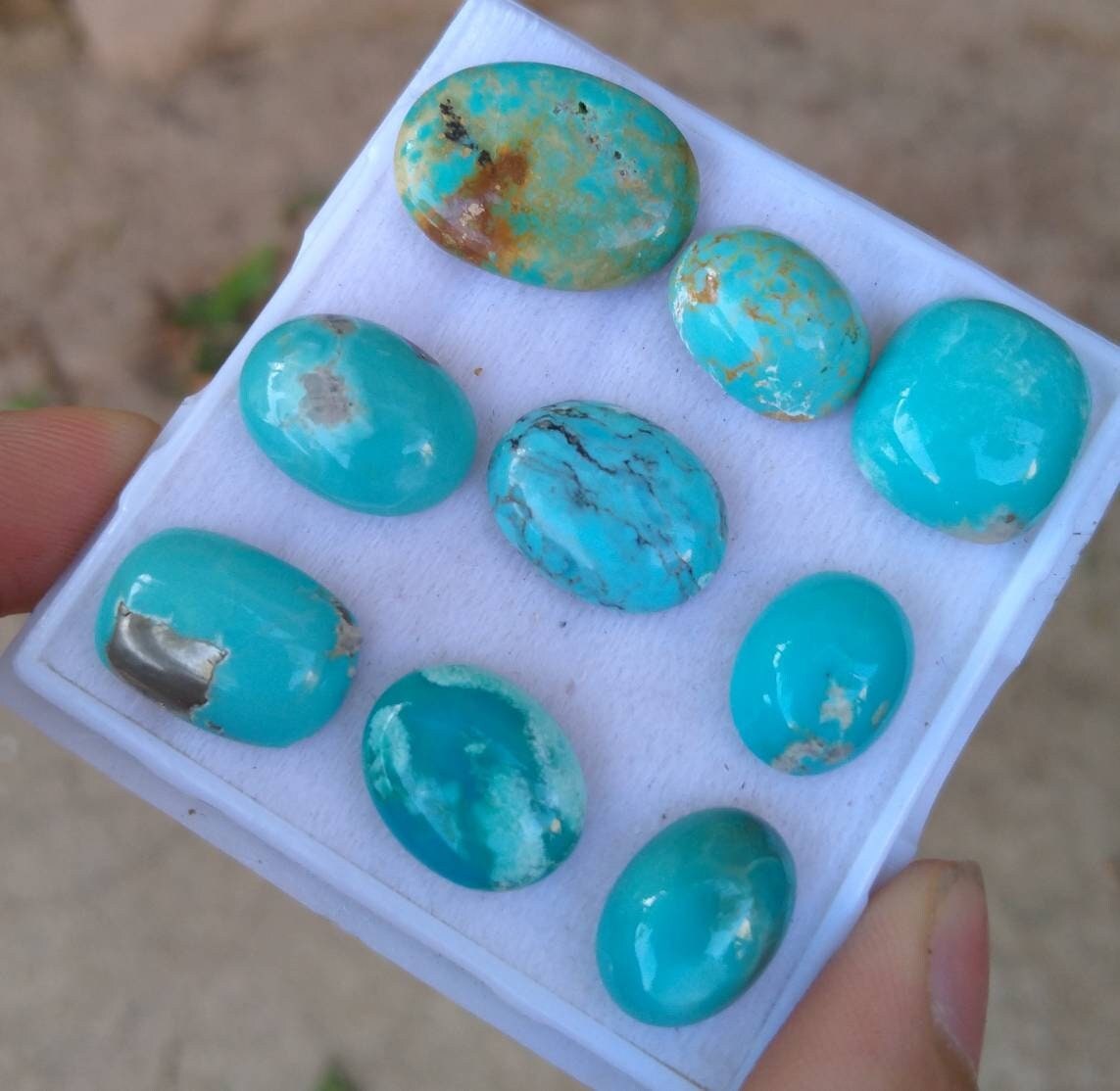 ARSAA GEMS AND MINERALSNatural fine quality beautiful 72 carats oval shapes small lot of blue kingman stabilized turquoise cabochons - Premium from ARSAA GEMS AND MINERALS - Just $70.00! Shop now at ARSAA GEMS AND MINERALS