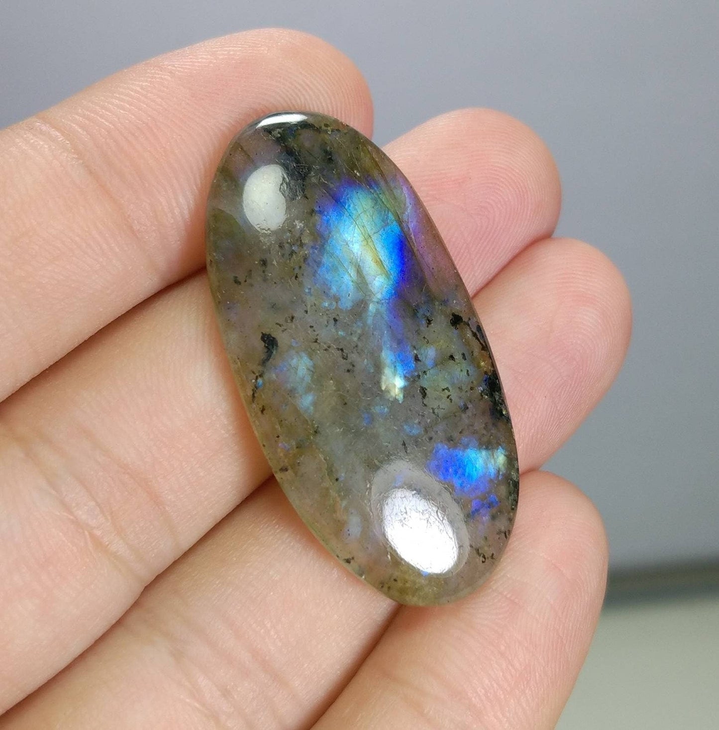 ARSAA GEMS AND MINERALSNatural fine quality beautiful 34 carats oval shape labradorite cabochon - Premium from ARSAA GEMS AND MINERALS - Just $30.00! Shop now at ARSAA GEMS AND MINERALS