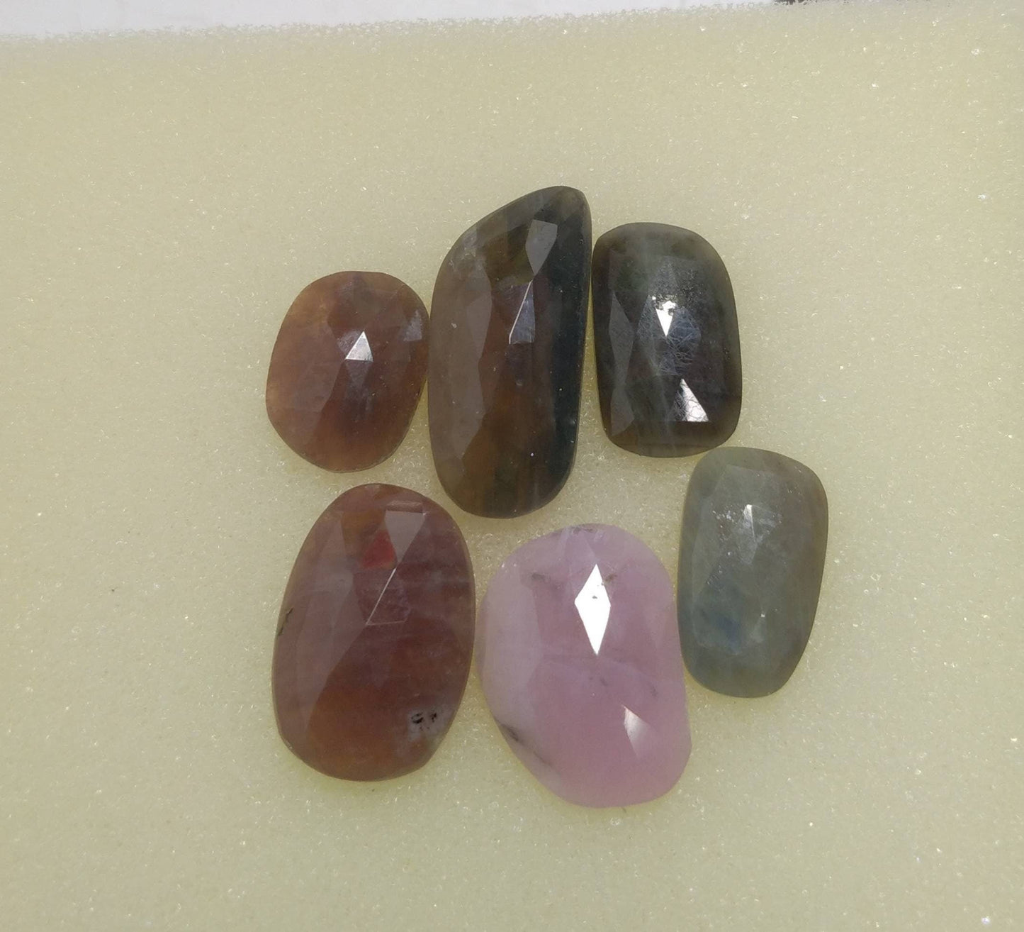 ARSAA GEMS AND MINERALSNatural fine quality beautiful 64 carats rose/cut faceted sapphire cabochons - Premium from ARSAA GEMS AND MINERALS - Just $40.00! Shop now at ARSAA GEMS AND MINERALS