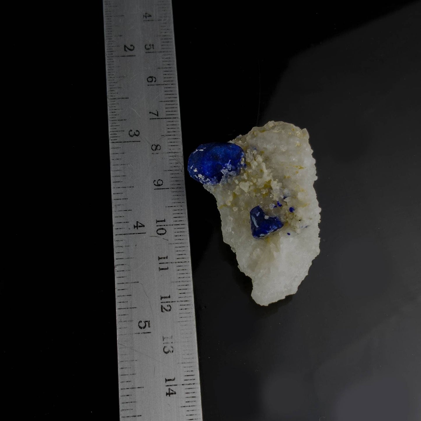 ARSAA GEMS AND MINERALSLazurite var hauyune on matrix on calcite Crystal, weight 23.7 grams - Premium from ARSAA GEMS AND MINERALS - Just $55.00! Shop now at ARSAA GEMS AND MINERALS