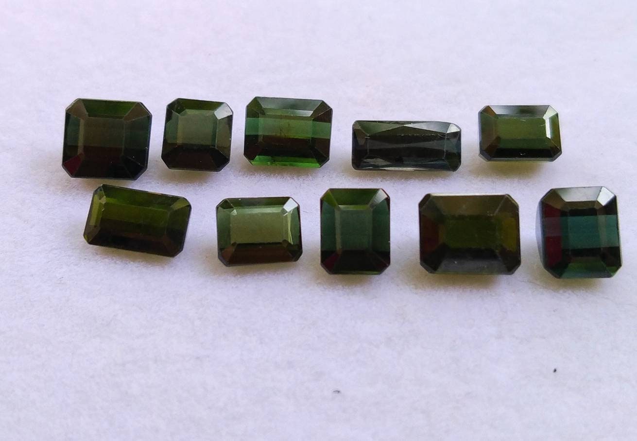 ARSAA GEMS AND MINERALSNatural fine quality beautiful 12 carats dark green color small lot of faceted radiant shapes tourmaline gems - Premium  from ARSAA GEMS AND MINERALS - Just $60.00! Shop now at ARSAA GEMS AND MINERALS