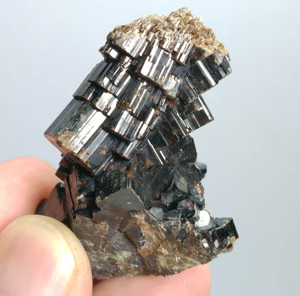 ARSAA GEMS AND MINERALSNatural top quality 32.3 grams High grade Vesuvianite cluster specimen. Showing dark brown color on its terminations. - Premium from ARSAA GEMS AND MINERALS - Just $80.00! Shop now at ARSAA GEMS AND MINERALS