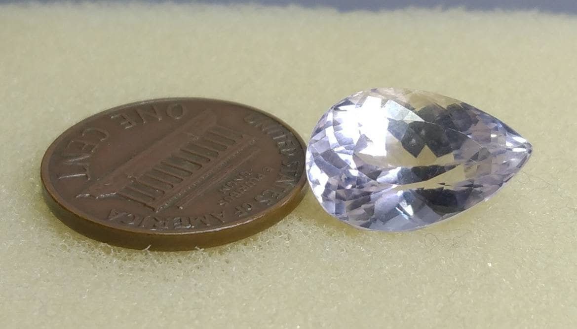 ARSAA GEMS AND MINERALSNatural fine quality beautiful 10 Carats pear shape faceted kunzite gem - Premium  from ARSAA GEMS AND MINERALS - Just $20.00! Shop now at ARSAA GEMS AND MINERALS