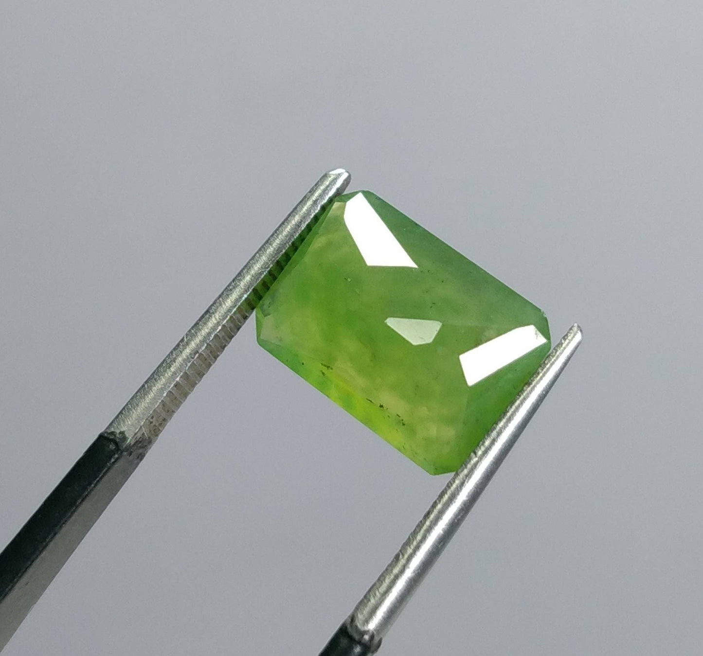 ARSAA GEMS AND MINERALSNatural fine quality beautiful 3.5 carats green radiant cut shape Faceted hydrograssular garnet gem - Premium from ARSAA GEMS AND MINERALS - Just $11.00! Shop now at ARSAA GEMS AND MINERALS