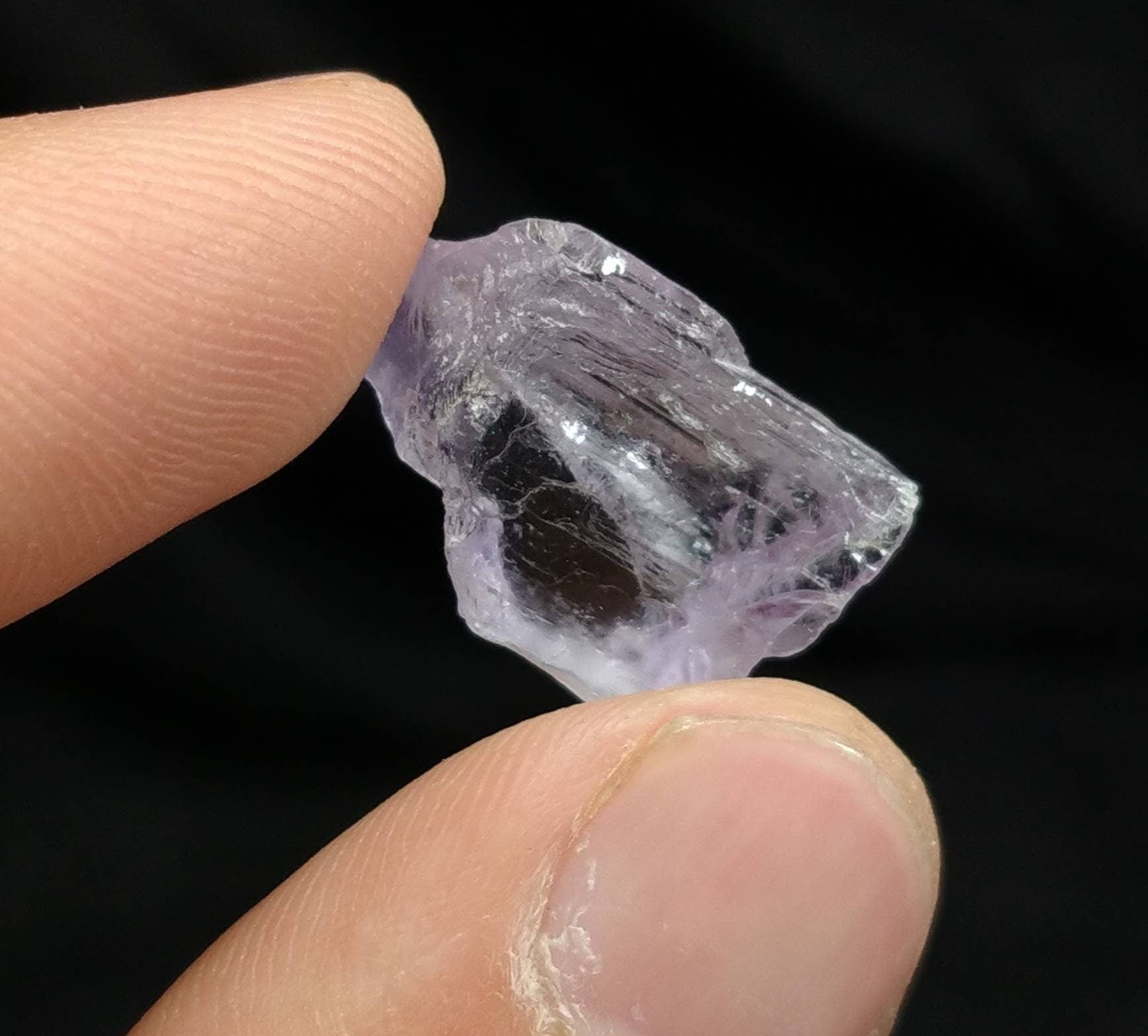 ARSAA GEMS AND MINERALSNatural fine quality beautiful 42.5 grams clear facet rough cutting grade small lot of kunzite crystals - Premium  from ARSAA GEMS AND MINERALS - Just $70.00! Shop now at ARSAA GEMS AND MINERALS