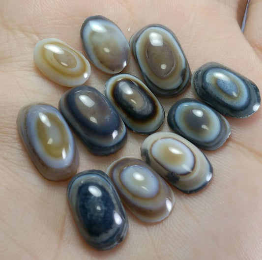 ARSAA GEMS AND MINERALSNatural fine quality beautiful 53 carats small lot of rare banded eye agate Cabochons - Premium  from ARSAA GEMS AND MINERALS - Just $40.00! Shop now at ARSAA GEMS AND MINERALS
