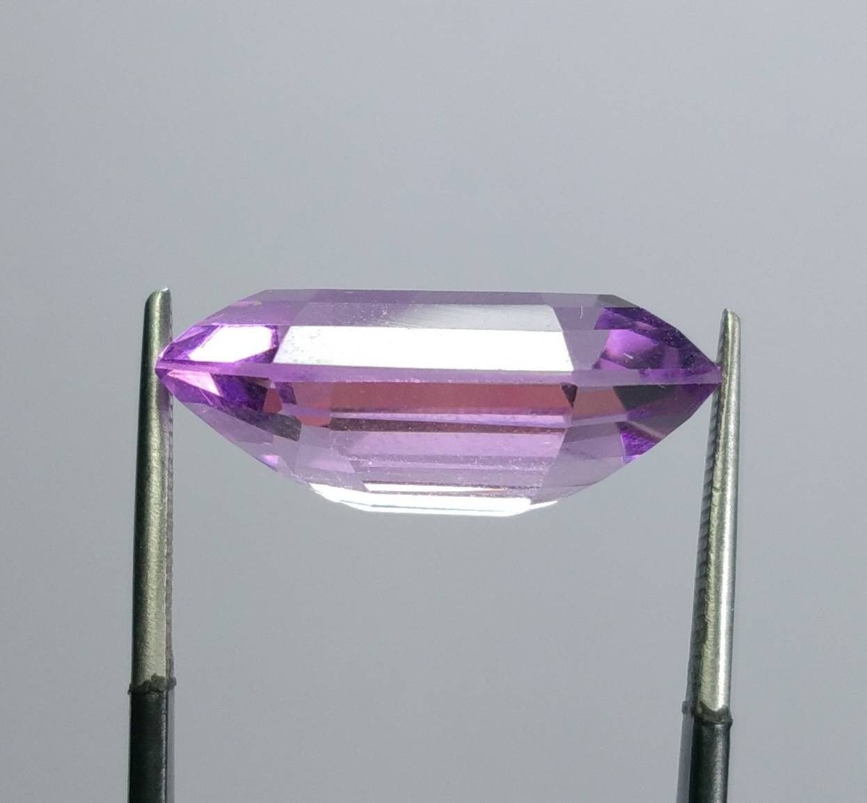 ARSAA GEMS AND MINERALSNatural top quality beautiful 14 carats great purple color faceted emerald cut shape amethyst gem - Premium from ARSAA GEMS AND MINERALS - Just $40.00! Shop now at ARSAA GEMS AND MINERALS