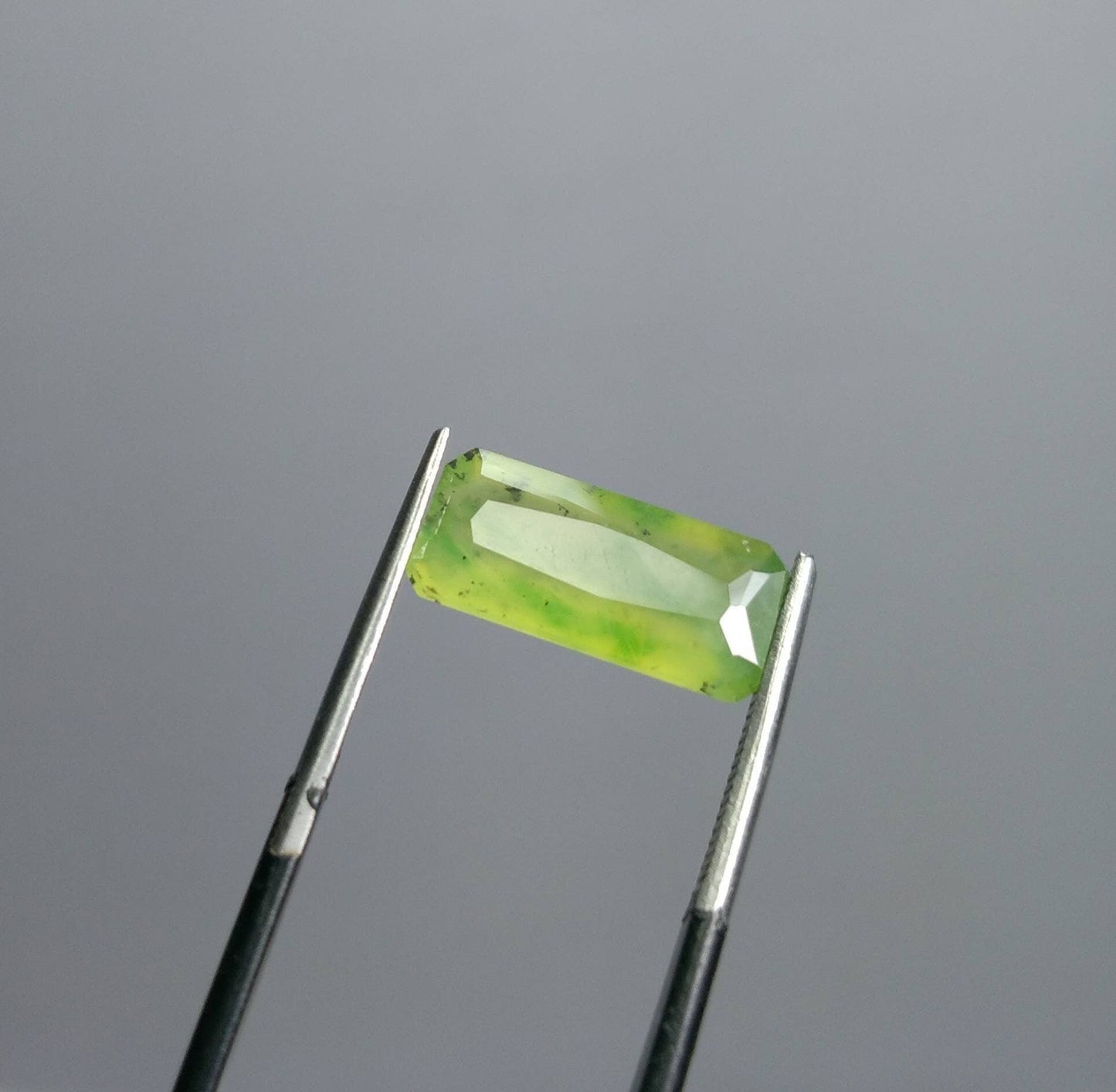 ARSAA GEMS AND MINERALSNatural top quality beautiful 4 carats radiant shape green faceted hydrograssular garnet gem - Premium  from ARSAA GEMS AND MINERALS - Just $12.00! Shop now at ARSAA GEMS AND MINERALS