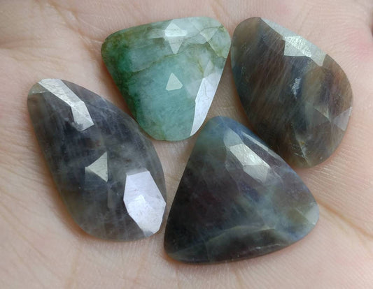 ARSAA GEMS AND MINERALSNatural top quality beautiful 48 carats small set of rose cut faceted sapphire Cabochons - Premium  from ARSAA GEMS AND MINERALS - Just $45.00! Shop now at ARSAA GEMS AND MINERALS