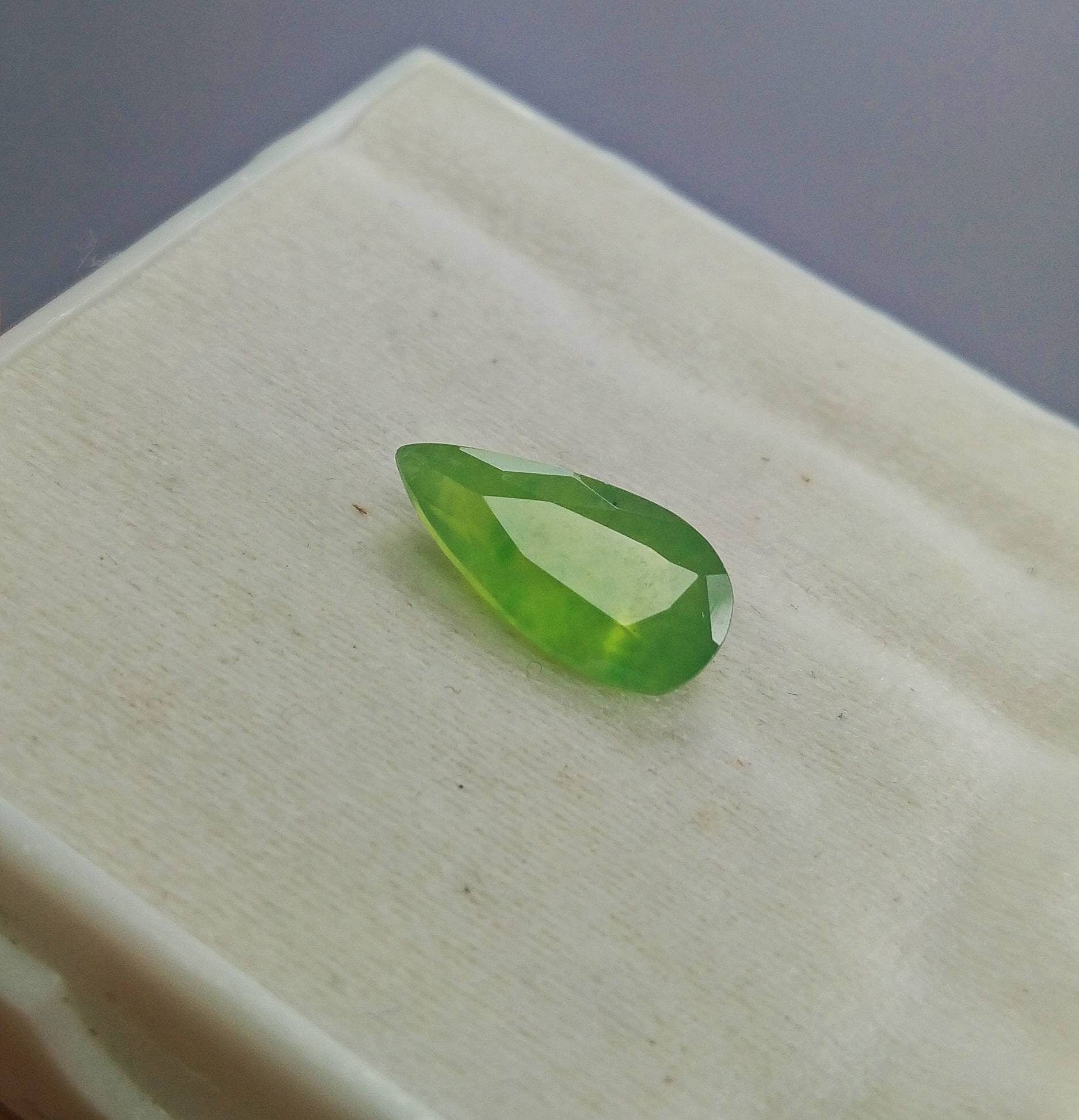 ARSAA GEMS AND MINERALSNatural top quality beautiful 6 carats pear shape faceted green hydrograssular garnet gem - Premium  from ARSAA GEMS AND MINERALS - Just $18.00! Shop now at ARSAA GEMS AND MINERALS