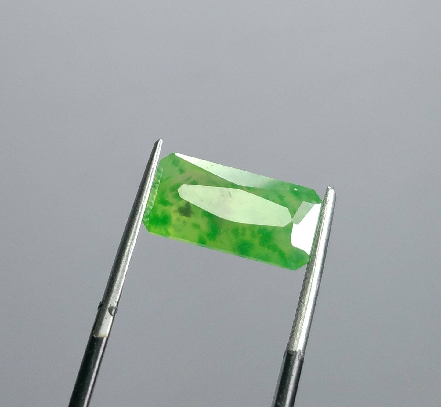 ARSAA GEMS AND MINERALSNatural top quality beautiful 5.5 carats radiant shape green faceted hydrograssular garnet gem - Premium  from ARSAA GEMS AND MINERALS - Just $16.00! Shop now at ARSAA GEMS AND MINERALS