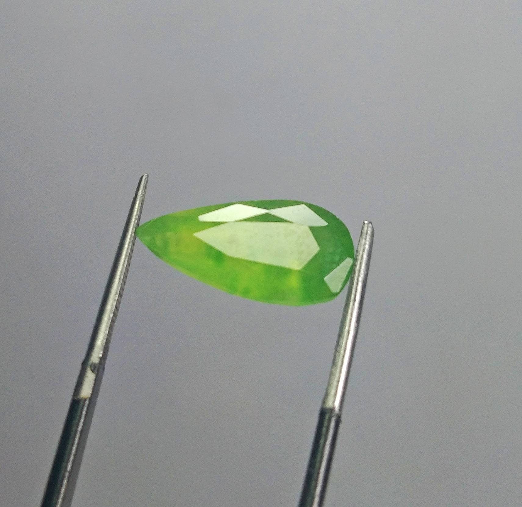 ARSAA GEMS AND MINERALSNatural top quality beautiful 6 carats pear shape faceted green hydrograssular garnet gem - Premium  from ARSAA GEMS AND MINERALS - Just $18.00! Shop now at ARSAA GEMS AND MINERALS