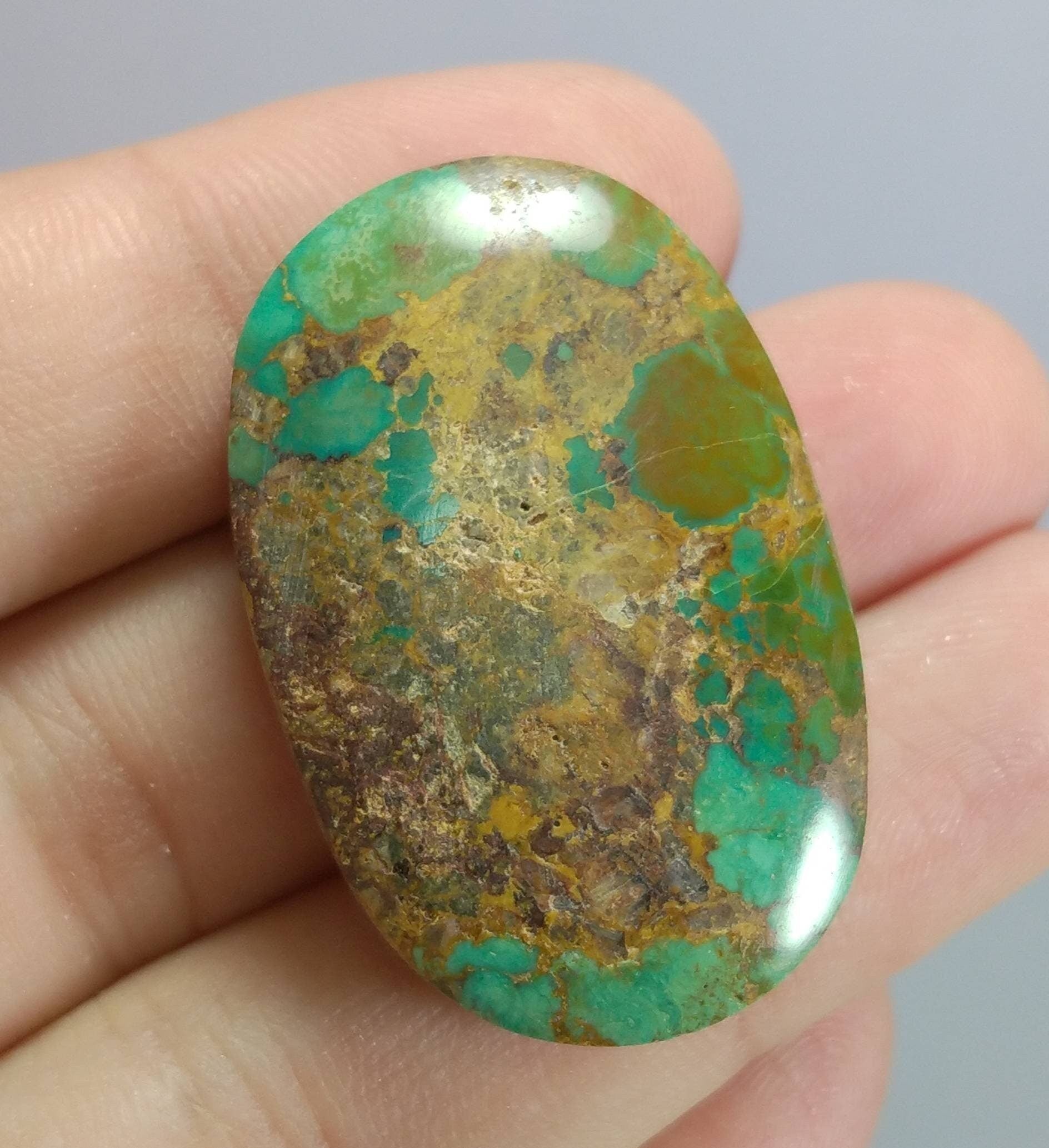 ARSAA GEMS AND MINERALSNatural top quality beautiful 77 carats large size untreated unheated oval shape green turquoise cabochon - Premium  from ARSAA GEMS AND MINERALS - Just $75.00! Shop now at ARSAA GEMS AND MINERALS
