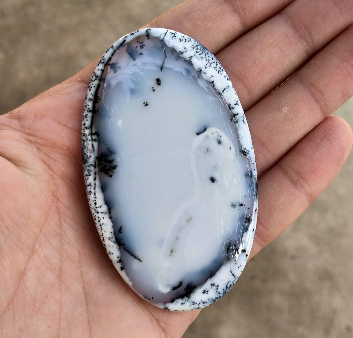 ARSAA GEMS AND MINERALSNatural top quality beautiful huge size 148 carats cabochon of dendritic opal - Premium  from ARSAA GEMS AND MINERALS - Just $15.00! Shop now at ARSAA GEMS AND MINERALS
