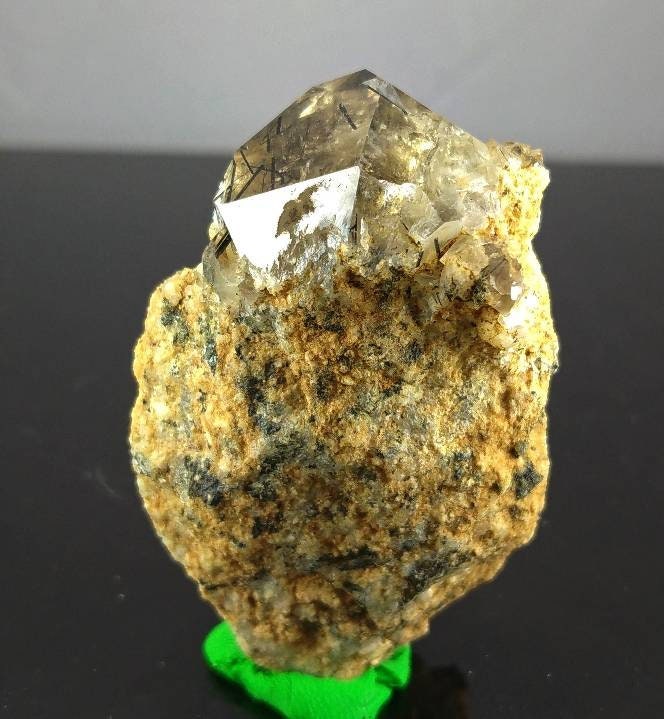 ARSAA GEMS AND MINERALSNatural aesthetic terminated single on matrix Riebeckite included quartz cluster from zagi mountain KP Pakistan, weight, 59.2 grams - Premium from ARSAA GEMS AND MINERALS - Just $60.00! Shop now at ARSAA GEMS AND MINERALS