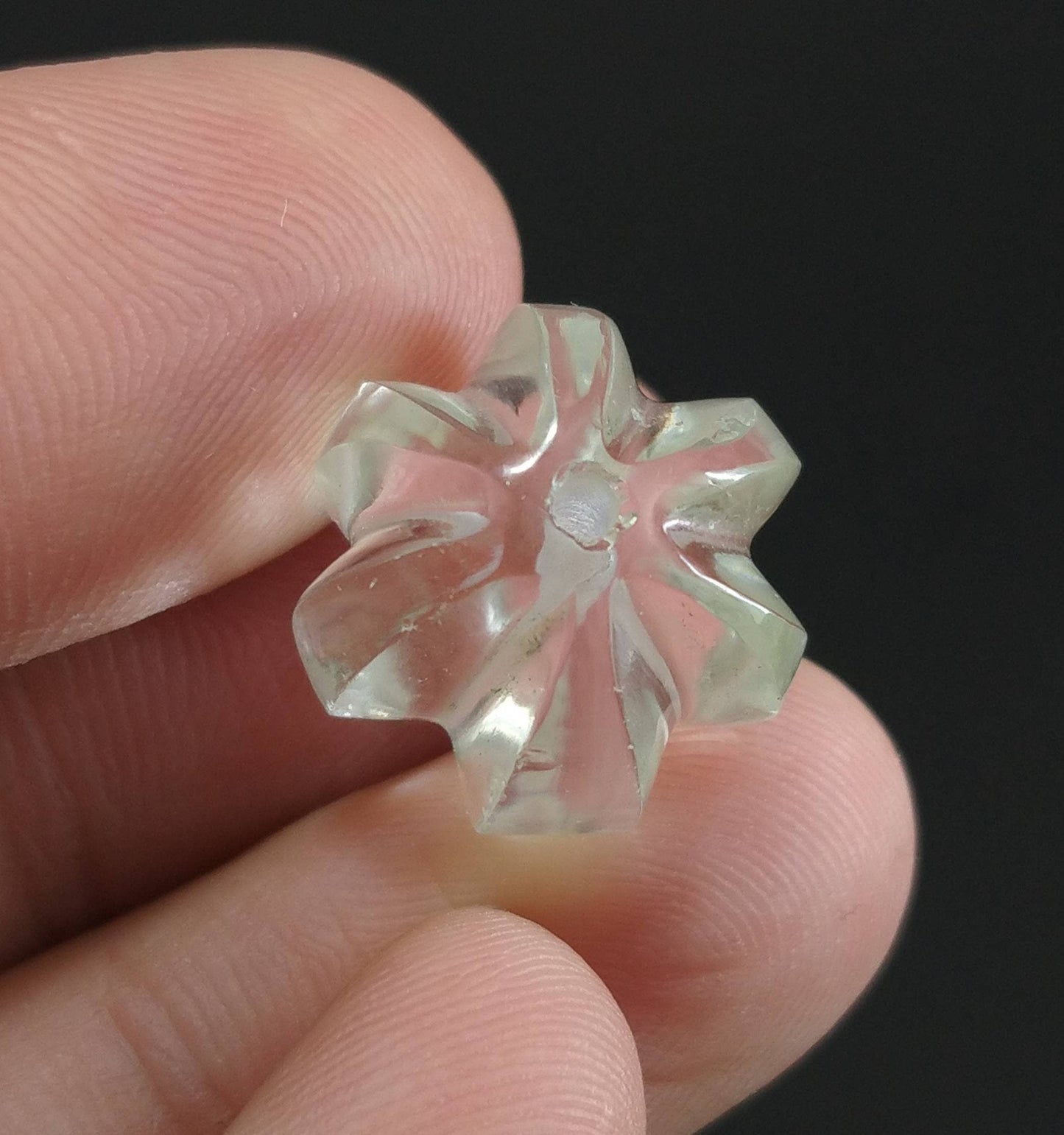 ARSAA GEMS AND MINERALSWatermelon shape carved and drilled transparent quartz pendant, weight 23 carat - Premium from ARSAA GEMS AND MINERALS - Just $20.00! Shop now at ARSAA GEMS AND MINERALS