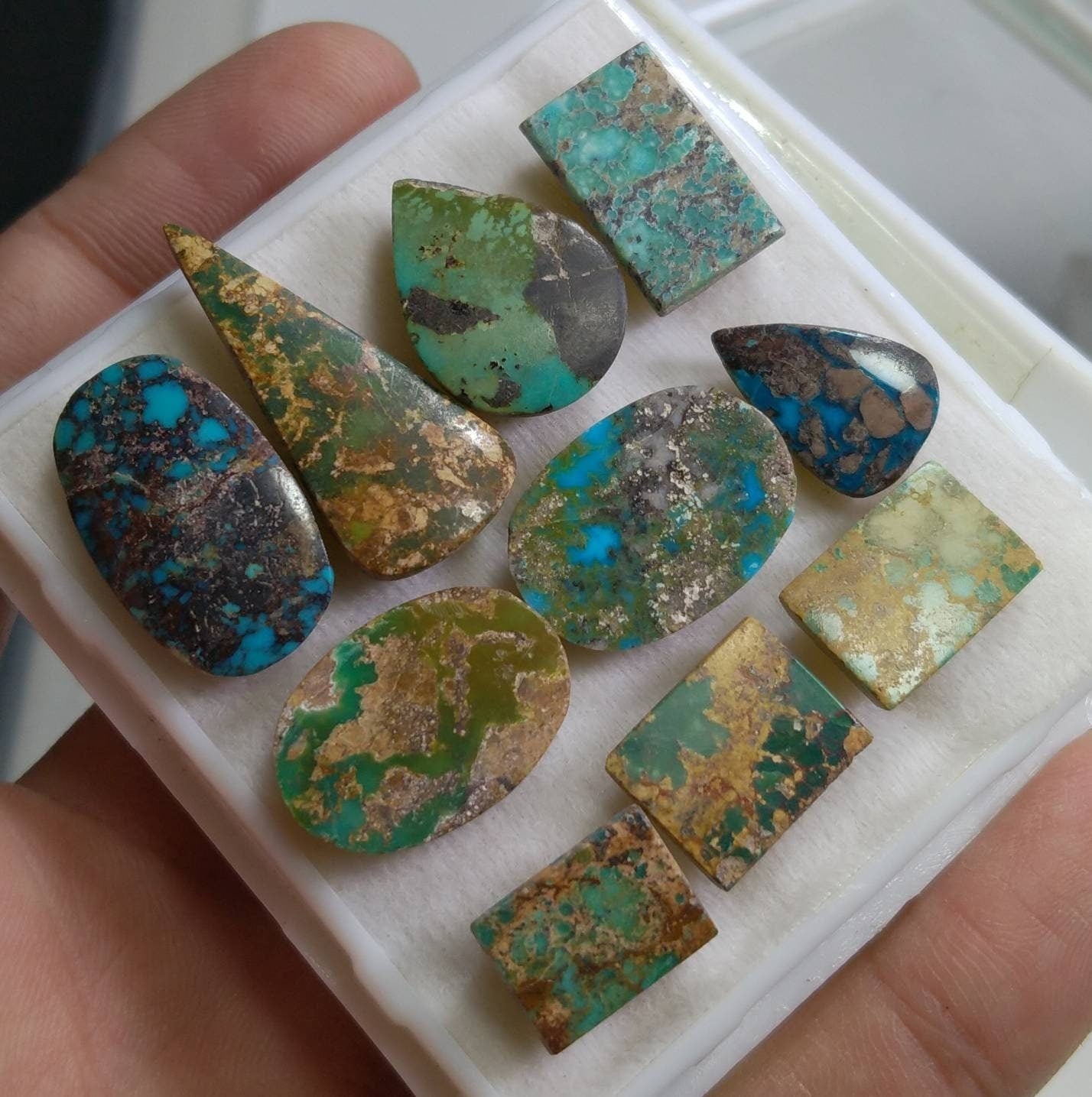 ARSAA GEMS AND MINERALSNatural fine quality beautiful 196 caarts untreated unheated unStabilized mostly flat tops small lot of turquoise Cabochons - Premium from ARSAA GEMS AND MINERALS - Just $123.00! Shop now at ARSAA GEMS AND MINERALS