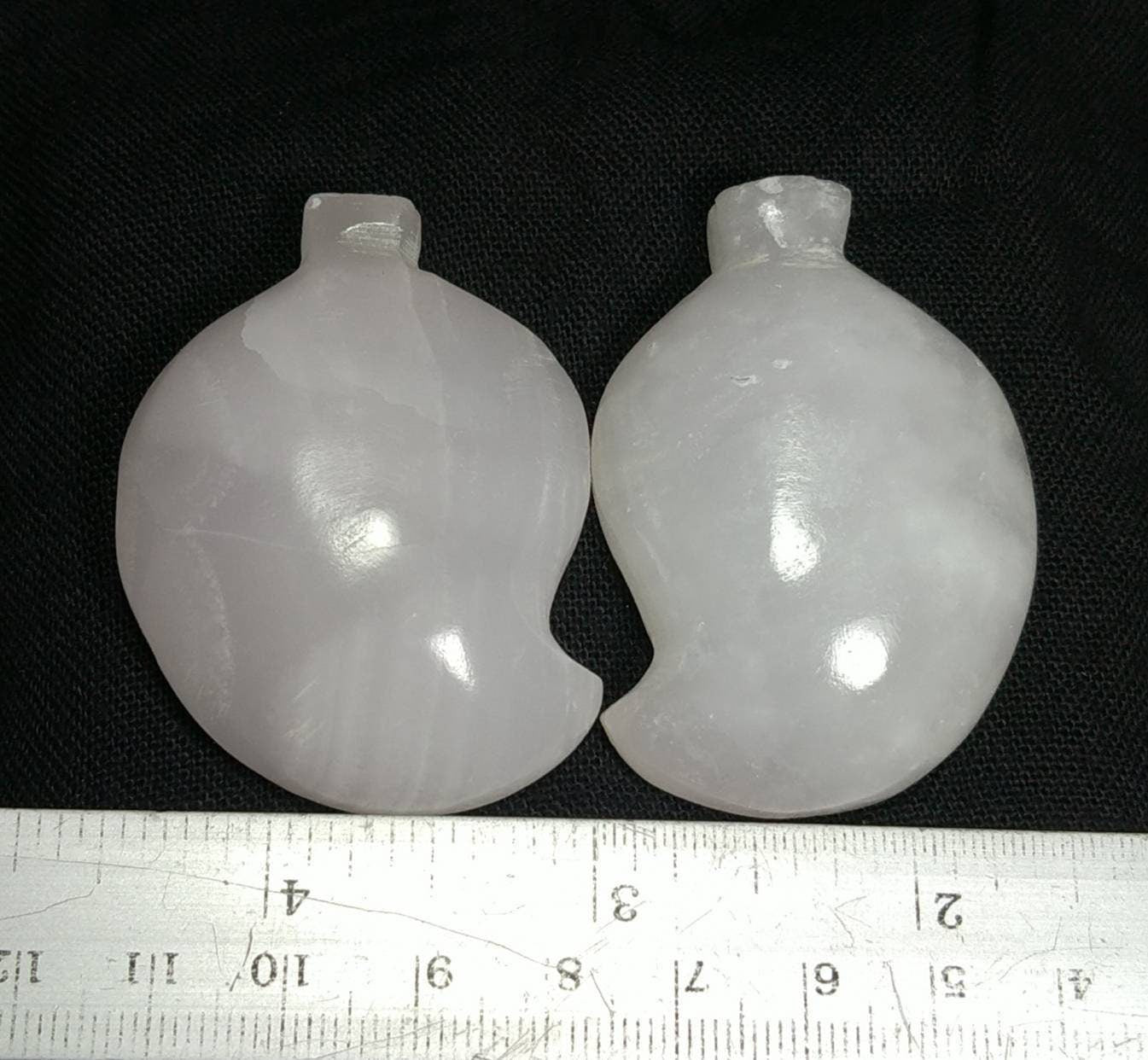 ARSAA GEMS AND MINERALSNatural fine quality beautiful UV reactive pair of polished mango shape pink calcite healing stone - Premium from ARSAA GEMS AND MINERALS - Just $20.00! Shop now at ARSAA GEMS AND MINERALS