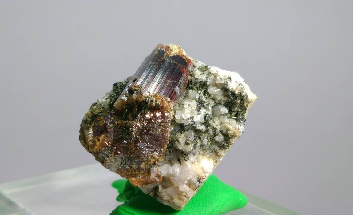 ARSAA GEMS AND MINERALSNatural top quality beautiful 24.4 grams terminated rutile crystal on matrix with ejerine crystals on rock - Premium from ARSAA GEMS AND MINERALS - Just $100.00! Shop now at ARSAA GEMS AND MINERALS