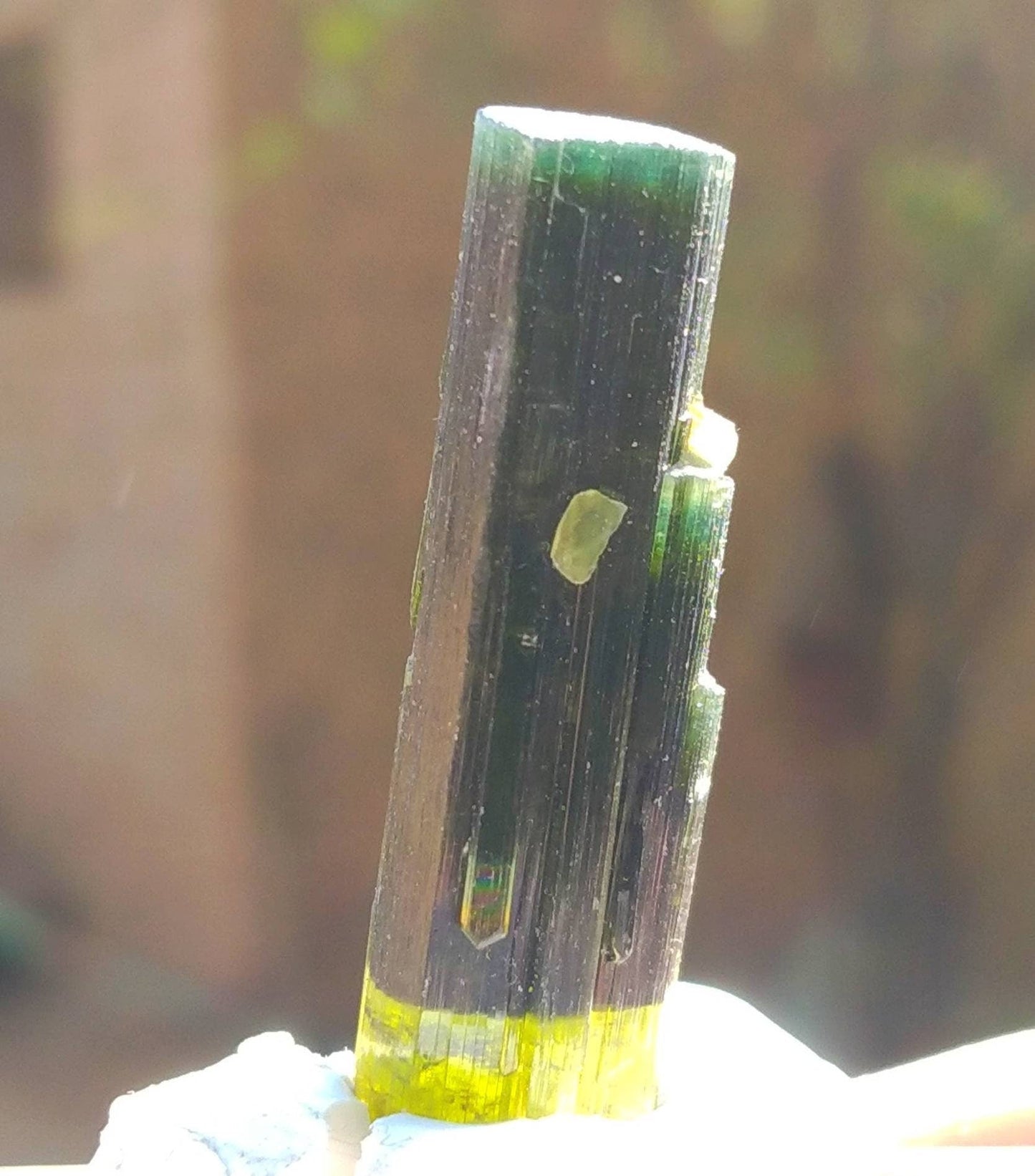 ARSAA GEMS AND MINERALSNatural top quality beautiful 8 grams double terminated double sided green cap Tourmaline crystal - Premium  from ARSAA GEMS AND MINERALS - Just $40.00! Shop now at ARSAA GEMS AND MINERALS