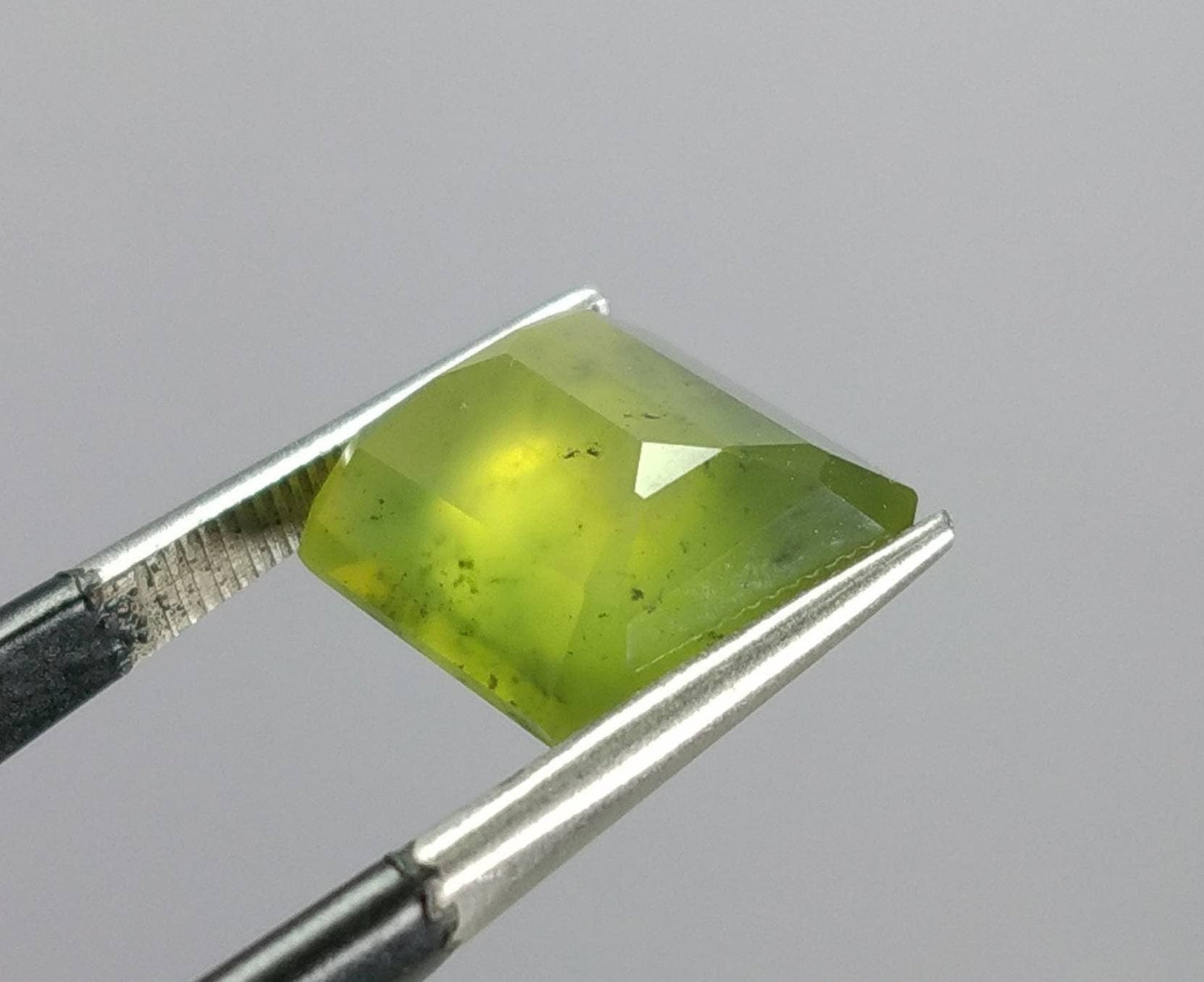 ARSAA GEMS AND MINERALSNatural good quality beautiful 7 carat radiant shape Faceted hydrograssular green garnet gem - Premium  from ARSAA GEMS AND MINERALS - Just $15.00! Shop now at ARSAA GEMS AND MINERALS