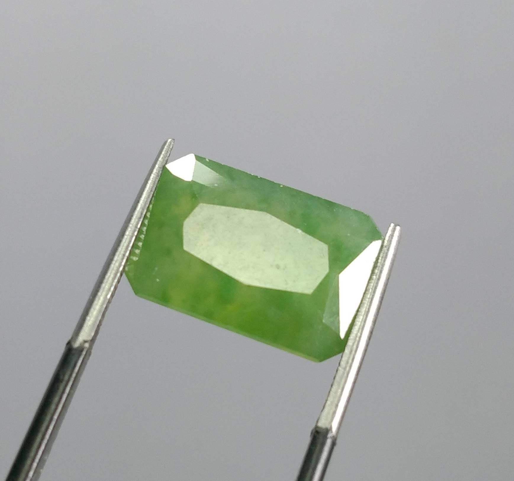 ARSAA GEMS AND MINERALSNatural top quality beautiful 9 carats radiant shape faceted hydrograssular green garnet gem - Premium  from ARSAA GEMS AND MINERALS - Just $18.00! Shop now at ARSAA GEMS AND MINERALS