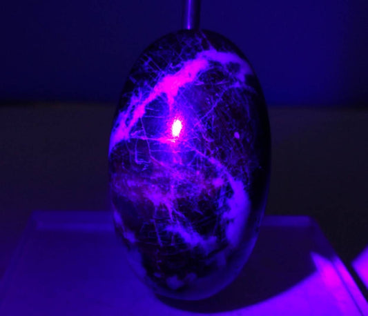 ARSAA GEMS AND MINERALSNatural top quality beautiful 98 carats large size oval shape UV reactive afghan hauyne var.lazurite Cabochon - Premium  from ARSAA GEMS AND MINERALS - Just $95.00! Shop now at ARSAA GEMS AND MINERALS