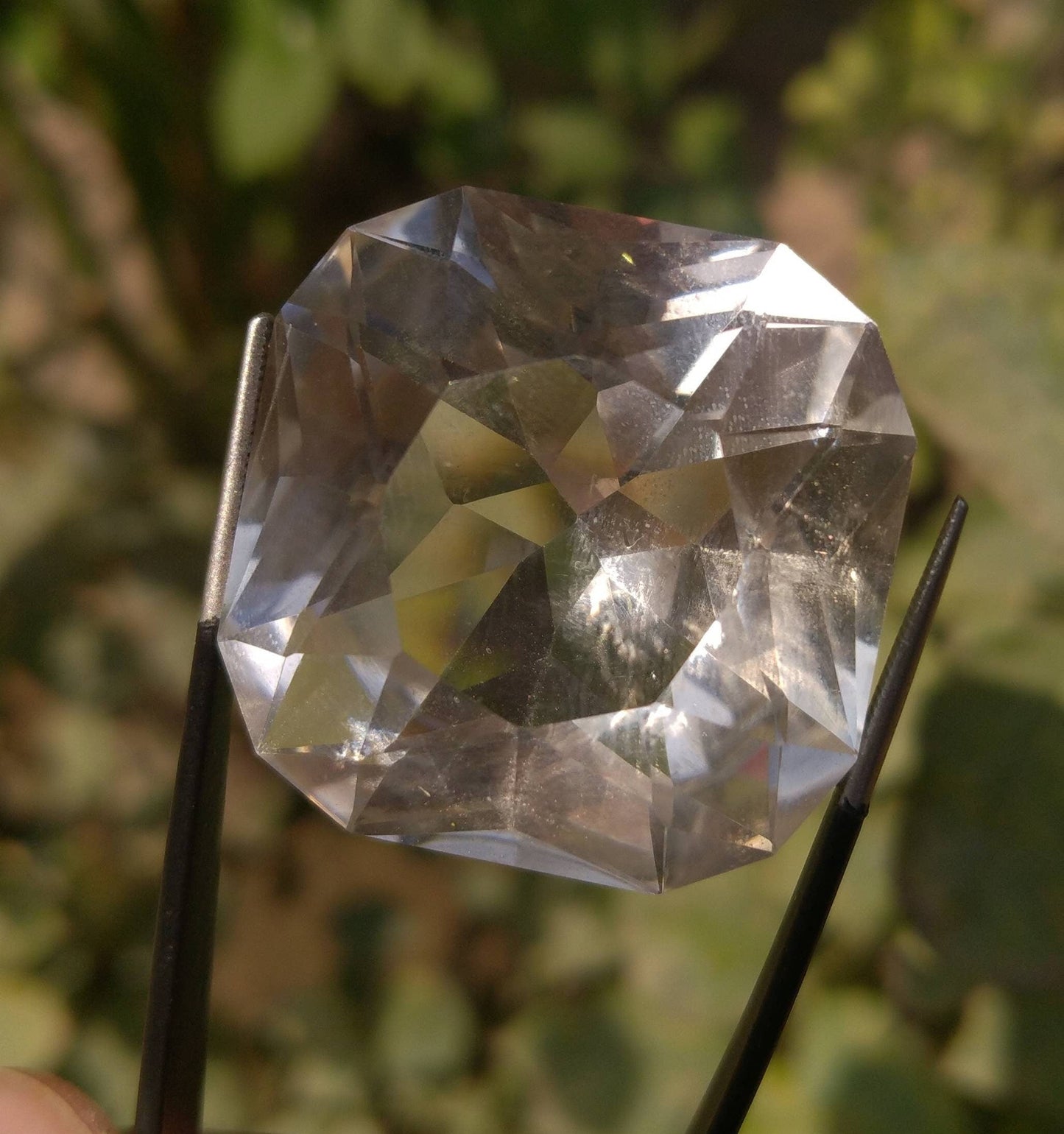 ARSAA GEMS AND MINERALSNatural top quality beautiful 99 carats cushion cut shape eye clean clarity Faceted big size Quartz gem - Premium from ARSAA GEMS AND MINERALS - Just $80.00! Shop now at ARSAA GEMS AND MINERALS