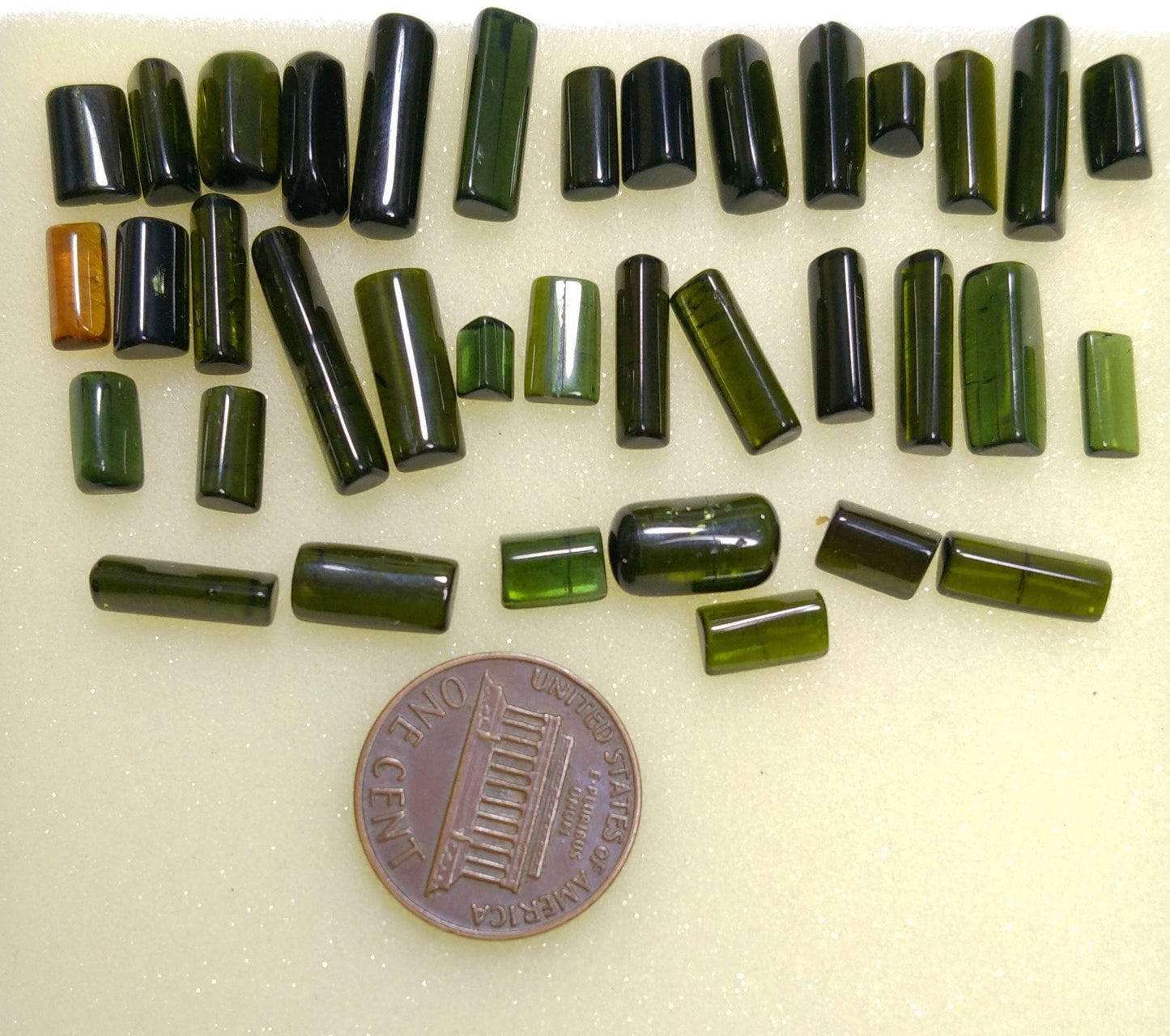 ARSAA GEMS AND MINERALSNatural Fine quality beautiful 15 grams rectangle shape green tourmaline cabochons - Premium from ARSAA GEMS AND MINERALS - Just $150.00! Shop now at ARSAA GEMS AND MINERALS