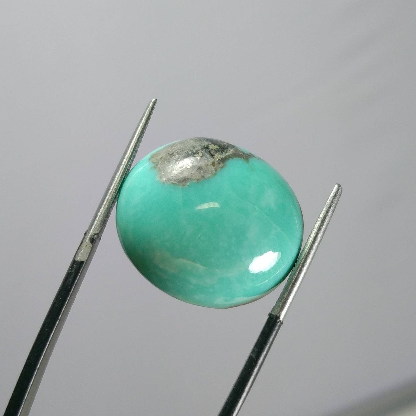 ARSAA GEMS AND MINERALSNatural fine quality beautiful 18.5 carats stabilized kingman turquoise with pyrite cabochon - Premium  from ARSAA GEMS AND MINERALS - Just $30.00! Shop now at ARSAA GEMS AND MINERALS