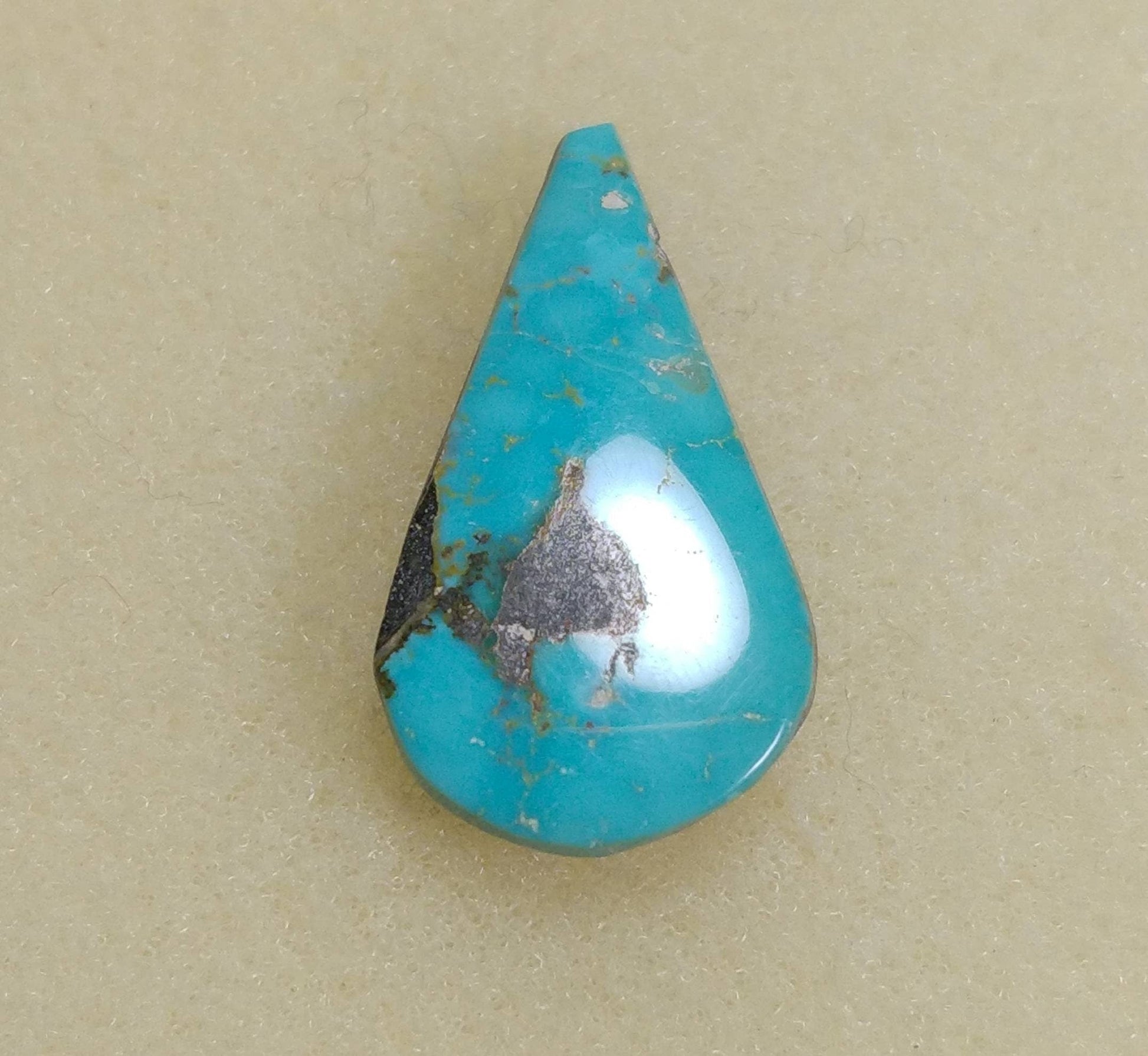 ARSAA GEMS AND MINERALSNatural top quality beautiful 11 carats untreated unheated pear shape turquoise cabochon - Premium  from ARSAA GEMS AND MINERALS - Just $11.00! Shop now at ARSAA GEMS AND MINERALS
