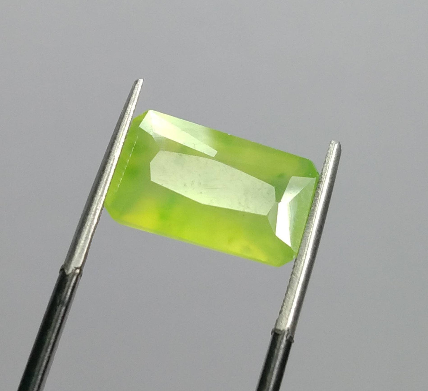 ARSAA GEMS AND MINERALSNatural top quality beautiful 7.5 carat radiant shape Faceted green hydrograssular garnet gem - Premium  from ARSAA GEMS AND MINERALS - Just $15.00! Shop now at ARSAA GEMS AND MINERALS