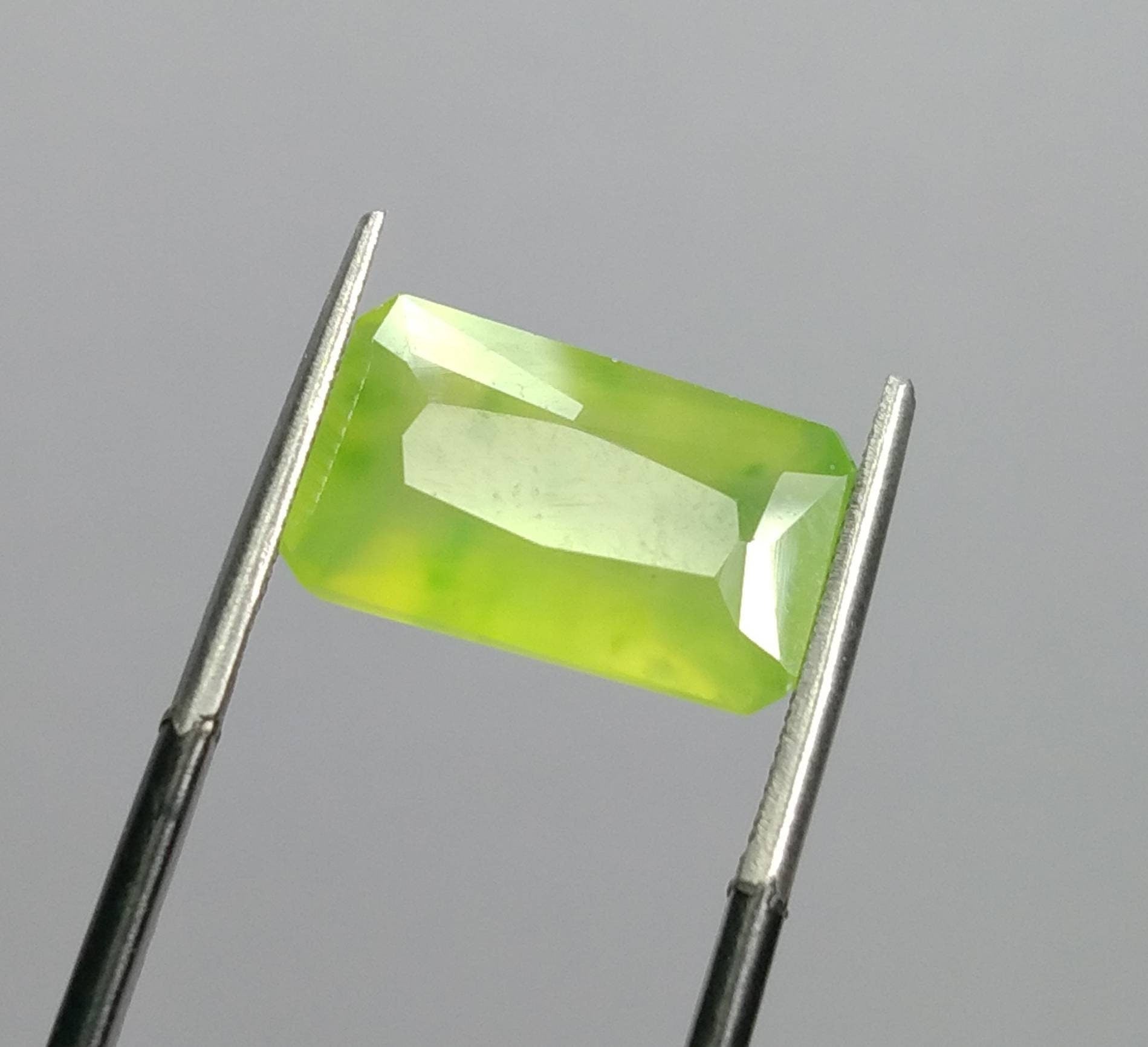 ARSAA GEMS AND MINERALSNatural top quality beautiful 7.5 carat radiant shape Faceted green hydrograssular garnet gem - Premium  from ARSAA GEMS AND MINERALS - Just $15.00! Shop now at ARSAA GEMS AND MINERALS