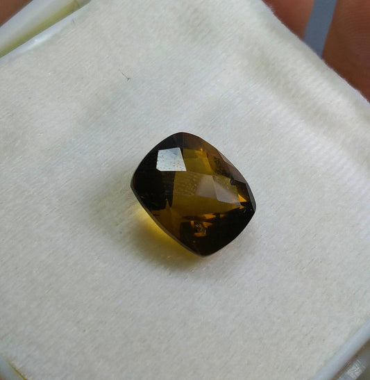 ARSAA GEMS AND MINERALSNatural top quality beautiful 9.5 carats checkerboard shape faceted citrine gem - Premium  from ARSAA GEMS AND MINERALS - Just $28.00! Shop now at ARSAA GEMS AND MINERALS