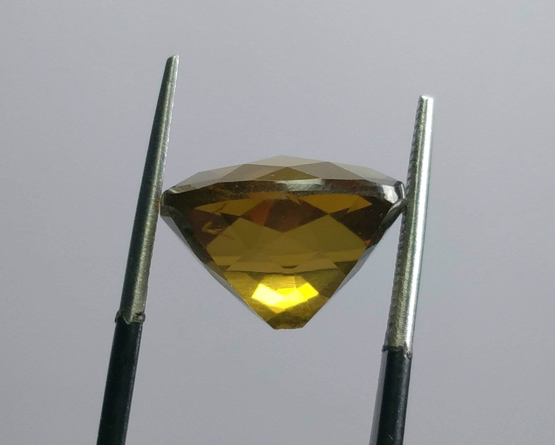 ARSAA GEMS AND MINERALSNatural top quality beautiful 9.5 carats checkerboard shape faceted citrine gem - Premium  from ARSAA GEMS AND MINERALS - Just $28.00! Shop now at ARSAA GEMS AND MINERALS