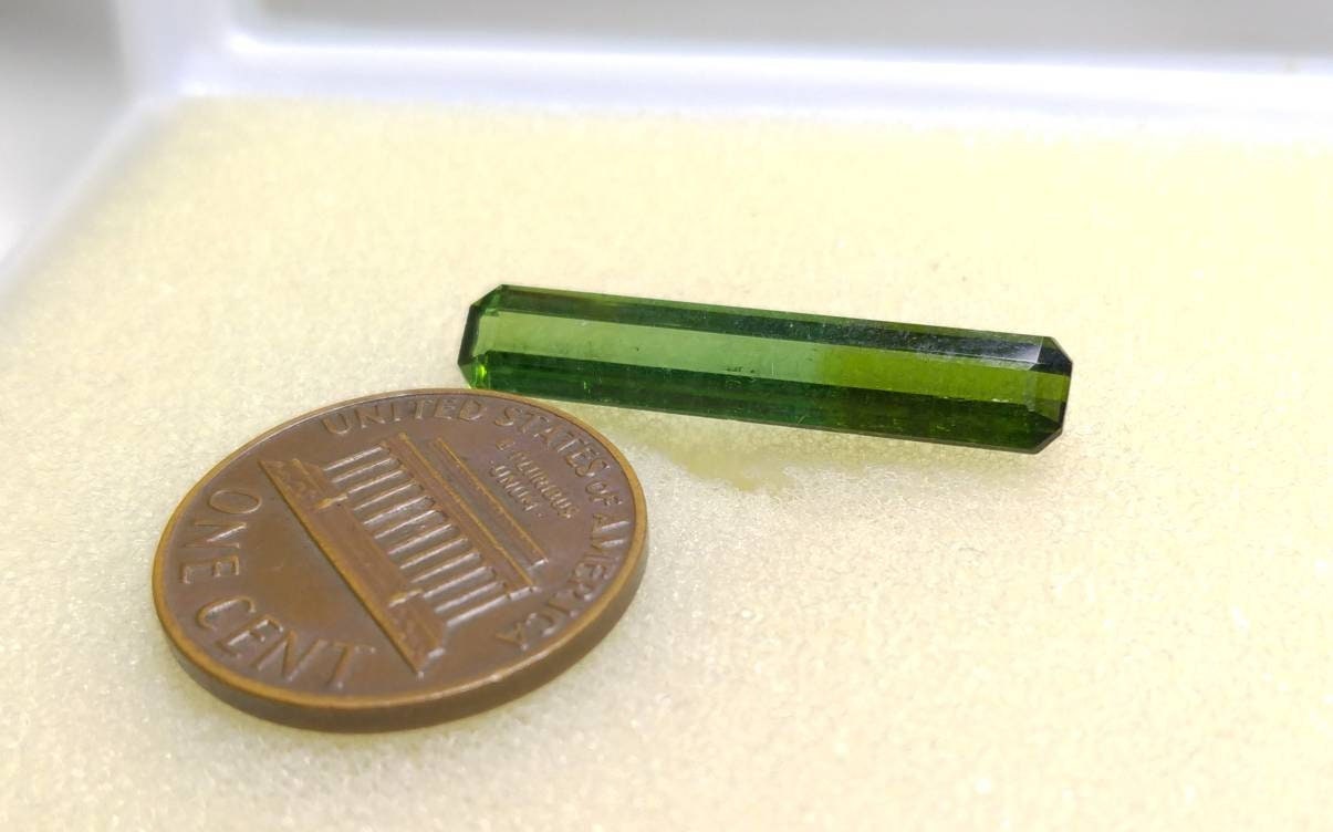 ARSAA GEMS AND MINERALSNatural top quality beautiful 5 carats faceted rectangular shape Bicolor tourmaline gem - Premium  from ARSAA GEMS AND MINERALS - Just $75.00! Shop now at ARSAA GEMS AND MINERALS