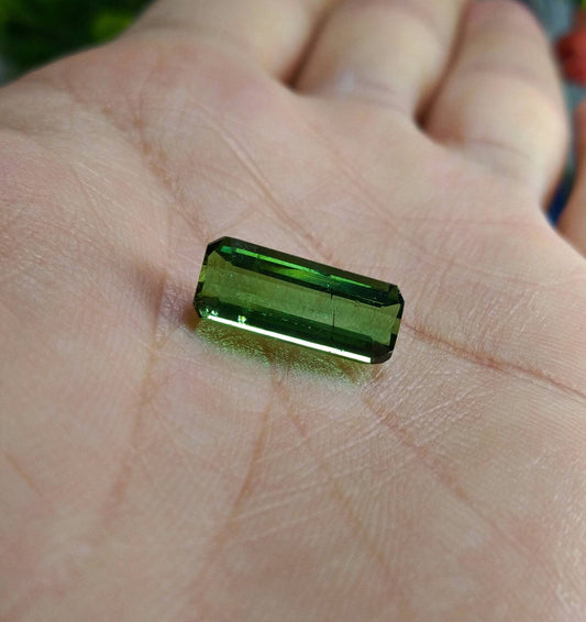 ARSAA GEMS AND MINERALSNatural top quality beautiful 6 carats faceted radiant shape green tourmaline gem - Premium  from ARSAA GEMS AND MINERALS - Just $150.00! Shop now at ARSAA GEMS AND MINERALS