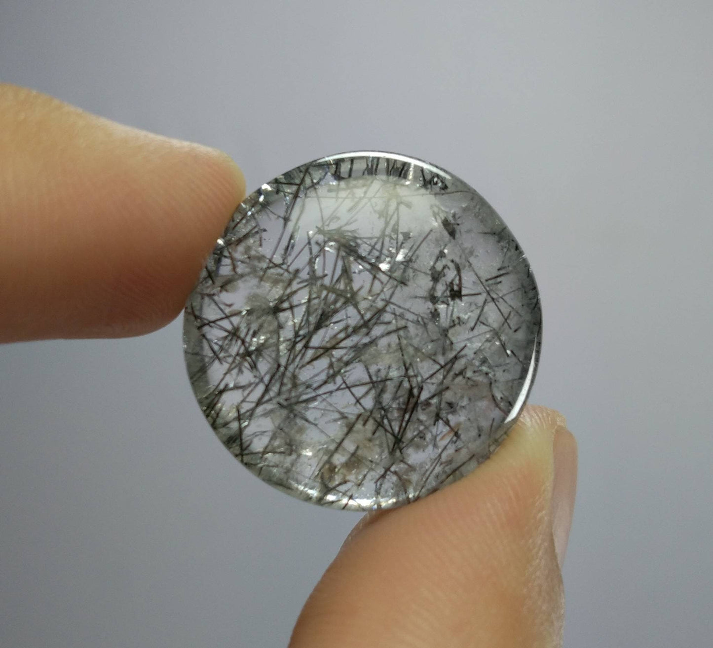 ARSAA GEMS AND MINERALSNatural fine quality beautiful 43 carat round shape black Tourmaline included Quartz Cabochon - Premium from ARSAA GEMS AND MINERALS - Just $25.00! Shop now at ARSAA GEMS AND MINERALS