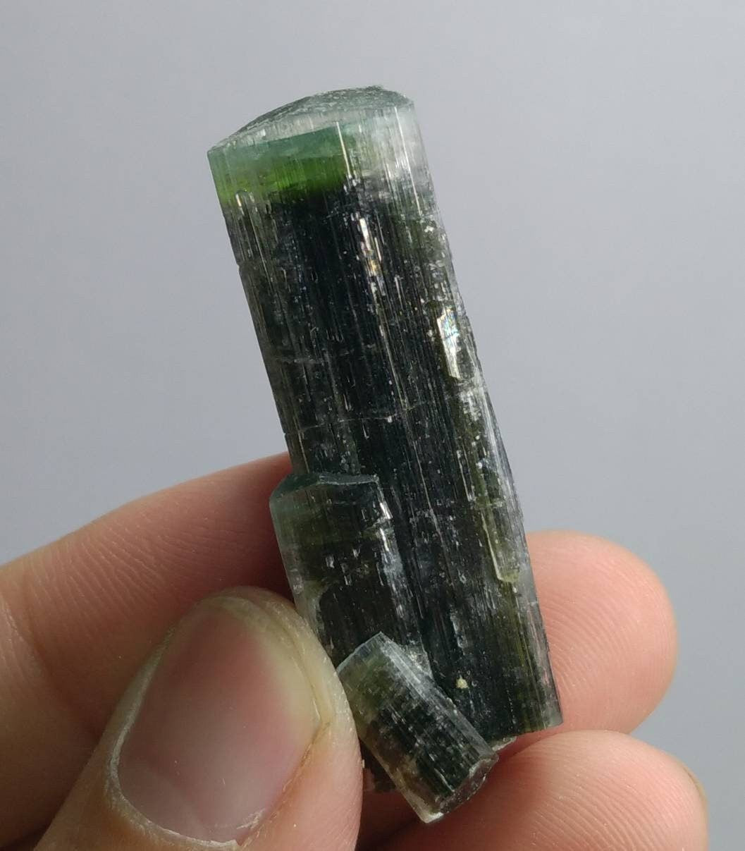 ARSAA GEMS AND MINERALSNatural top quality beautiful 15 grams double terminated green cap Tourmaline crystal - Premium  from ARSAA GEMS AND MINERALS - Just $80.00! Shop now at ARSAA GEMS AND MINERALS