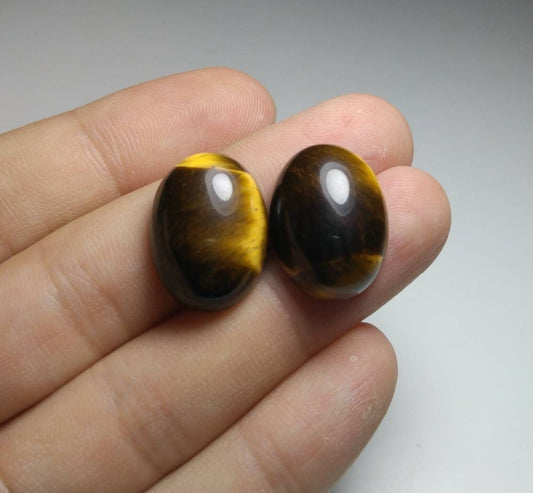 ARSAA GEMS AND MINERALSNatural top quality beautiful 35 carats pair of tigereye cabochons - Premium  from ARSAA GEMS AND MINERALS - Just $15.00! Shop now at ARSAA GEMS AND MINERALS