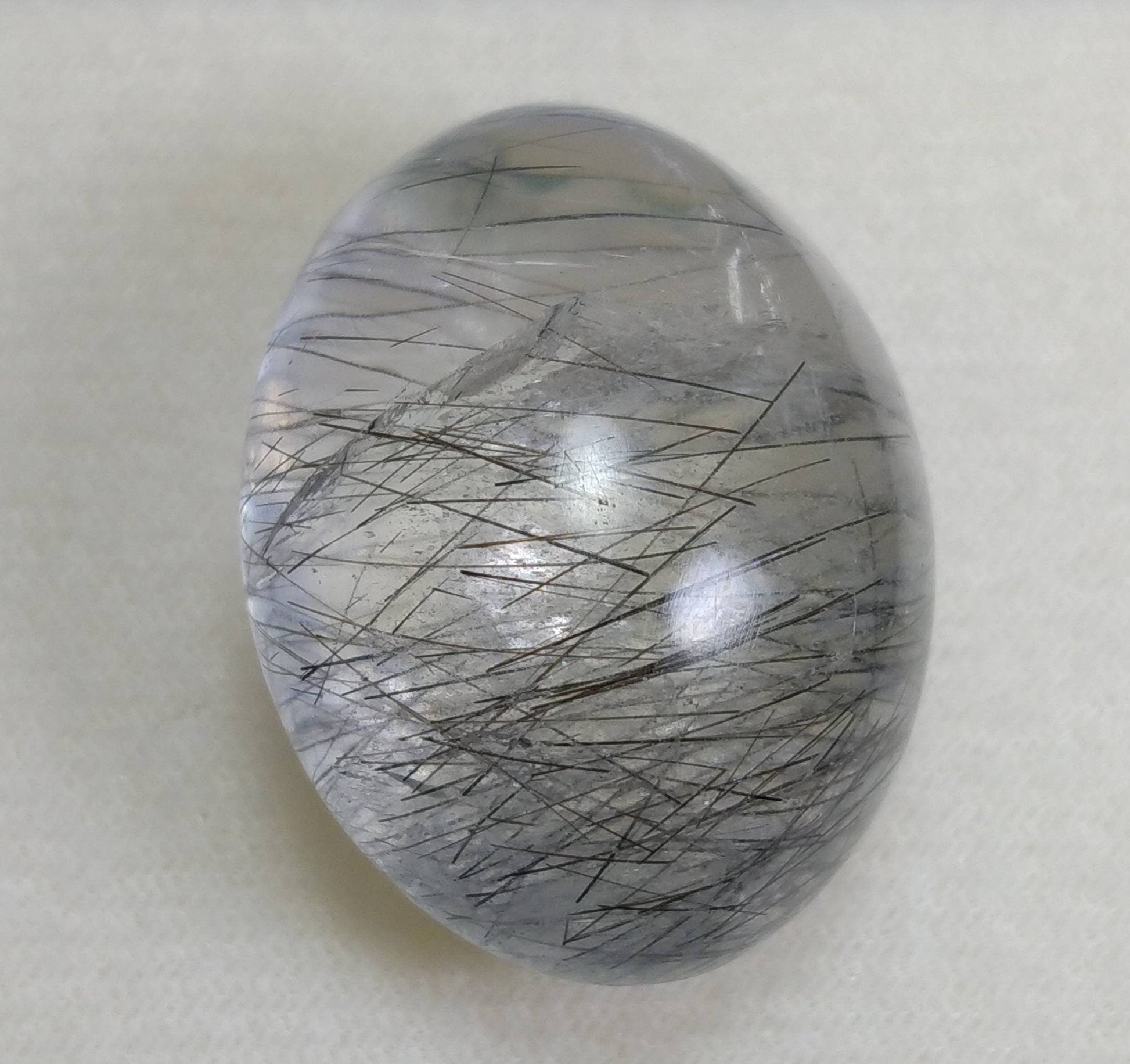 ARSAA GEMS AND MINERALSNatural fine quality beautiful 123 carats oval shape black Tourmaline included Quartz Oblong shape - Premium  from ARSAA GEMS AND MINERALS - Just $25.00! Shop now at ARSAA GEMS AND MINERALS