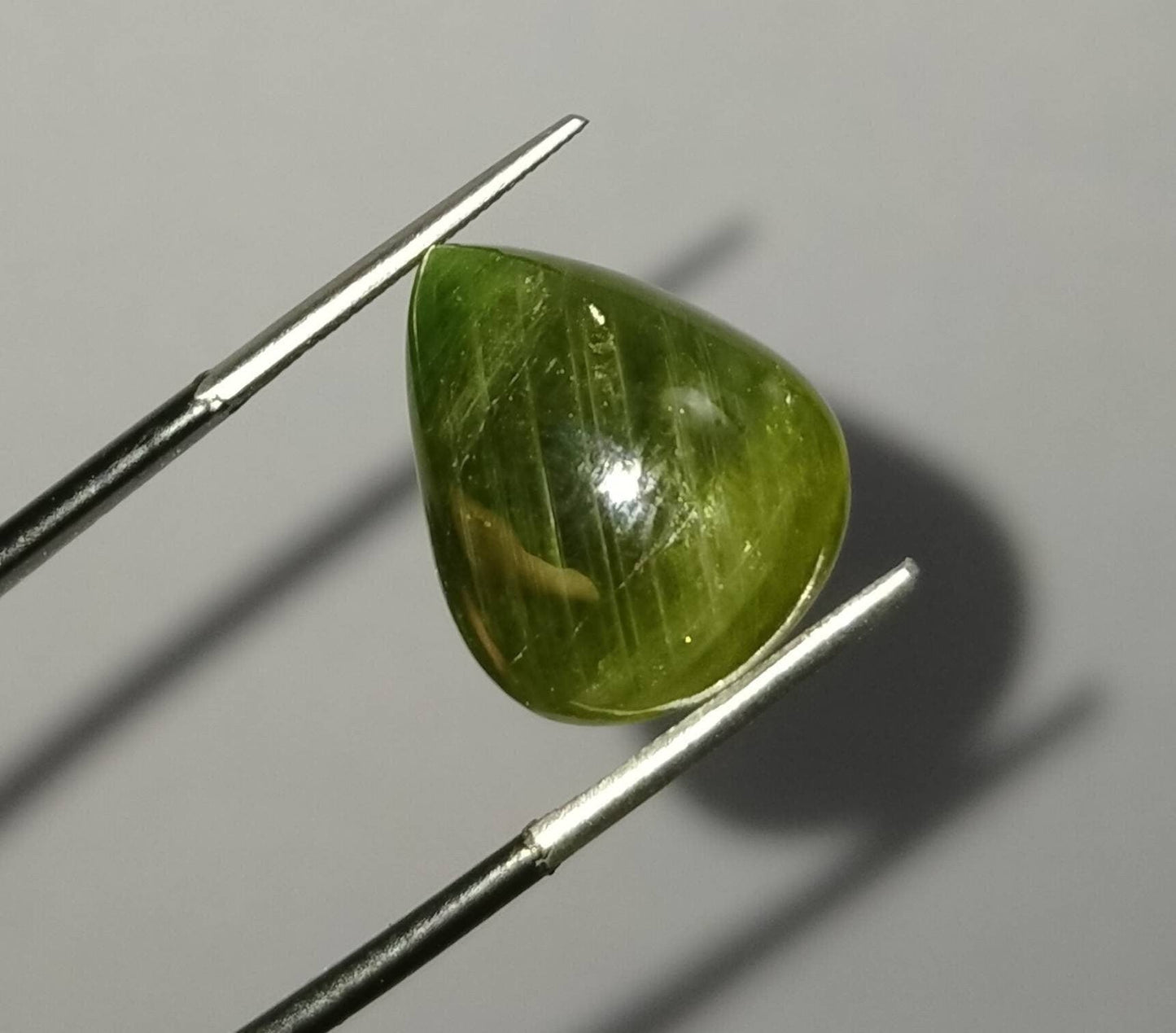 ARSAA GEMS AND MINERALSNatural fine quality beautiful 18 carat pear shape partially star green sapphire Cabochon - Premium from ARSAA GEMS AND MINERALS - Just $35.00! Shop now at ARSAA GEMS AND MINERALS