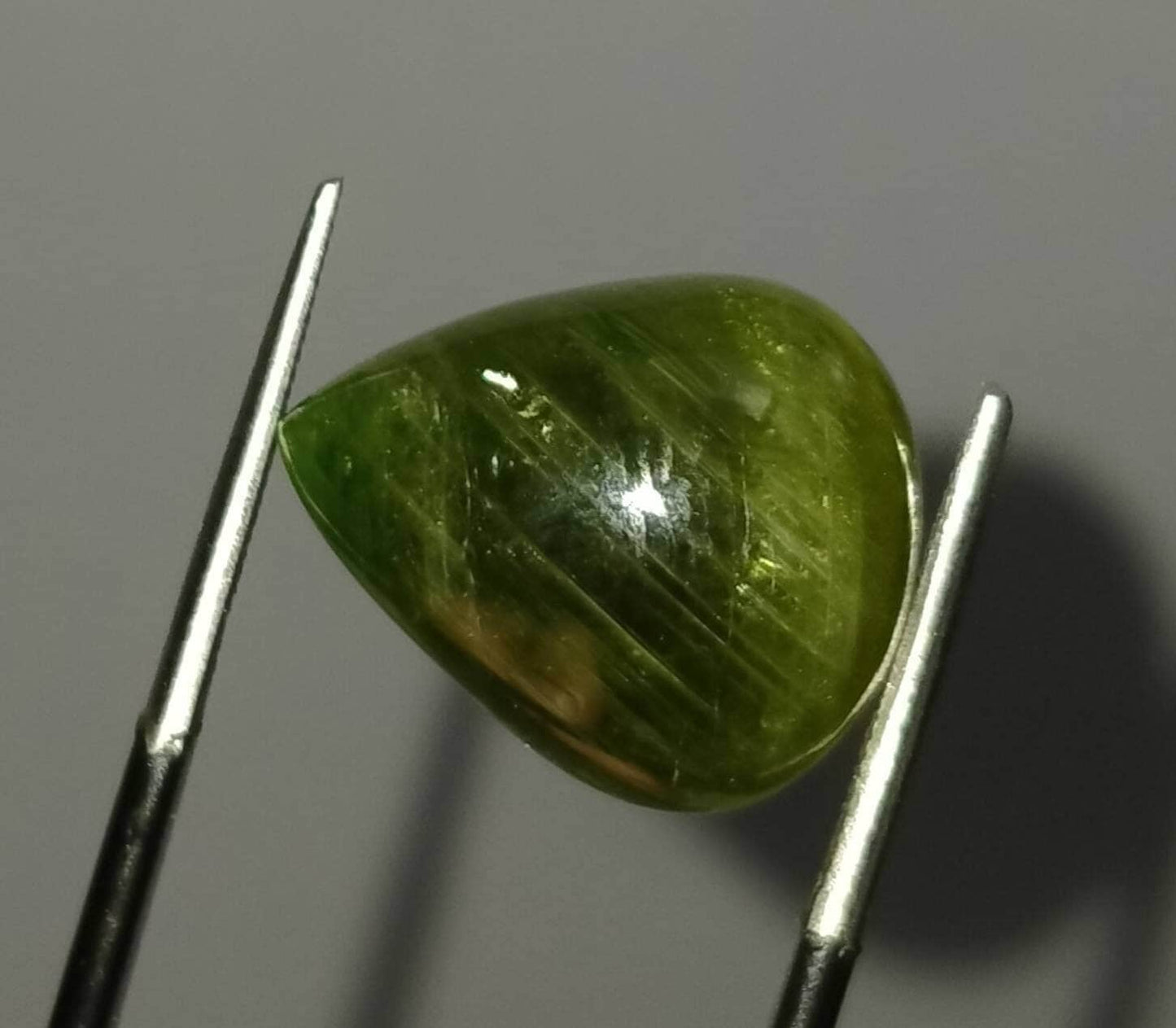 ARSAA GEMS AND MINERALSNatural fine quality beautiful 18 carat pear shape partially star green sapphire Cabochon - Premium from ARSAA GEMS AND MINERALS - Just $35.00! Shop now at ARSAA GEMS AND MINERALS