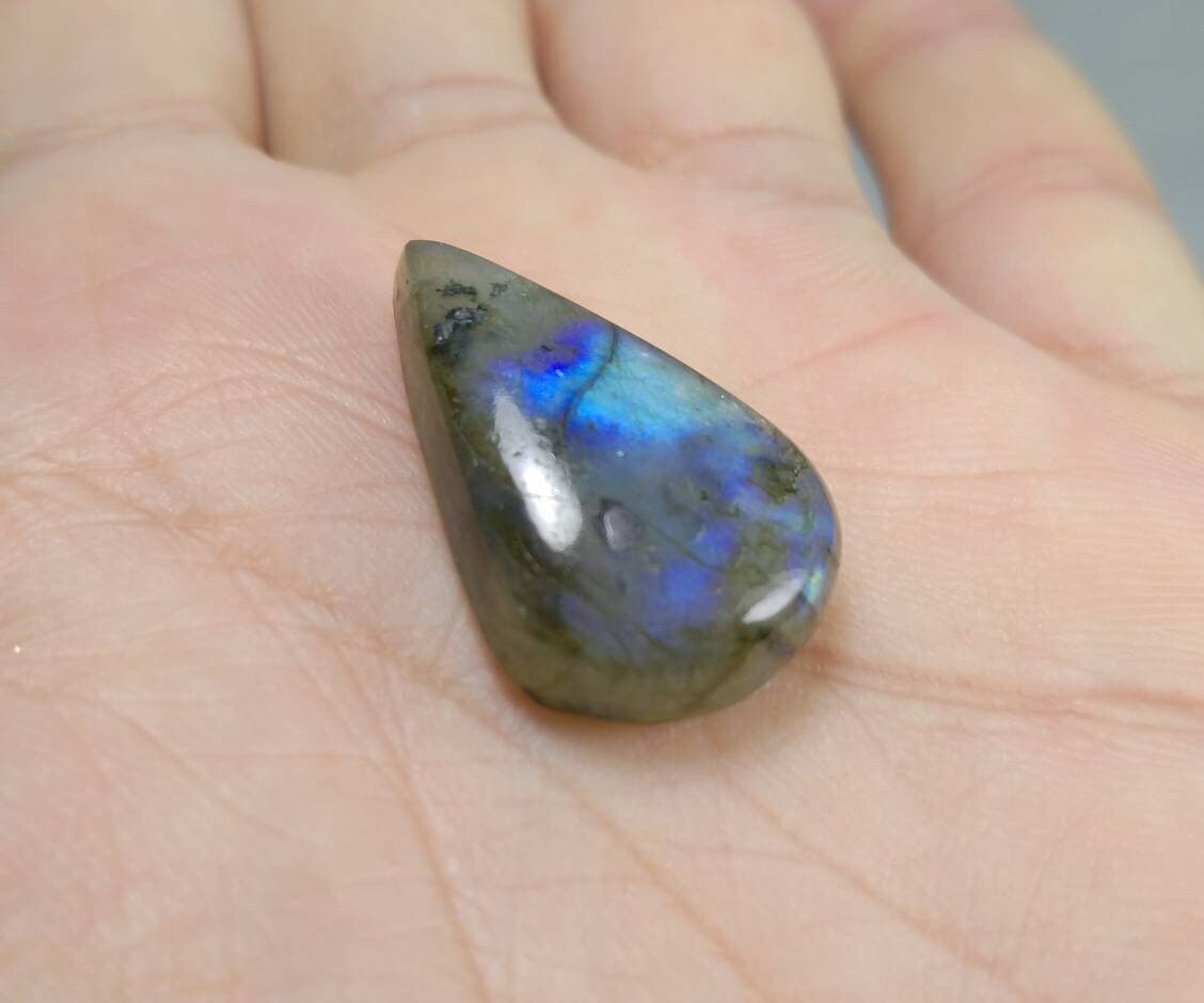 ARSAA GEMS AND MINERALSNatural fine quality beautiful 22 carats pear shape labradorite cabochon - Premium  from ARSAA GEMS AND MINERALS - Just $15.00! Shop now at ARSAA GEMS AND MINERALS