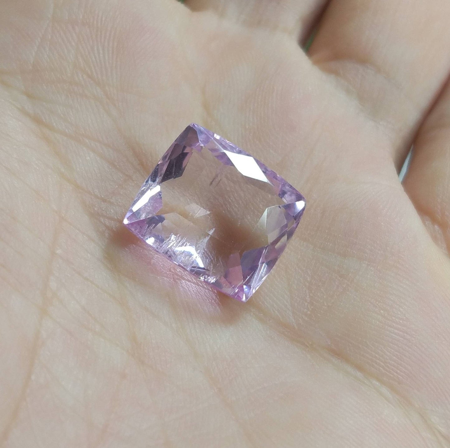 ARSAA GEMS AND MINERALSNatural top quality beautiful 20 carats faceted radiant shape kunzite gem - Premium from ARSAA GEMS AND MINERALS - Just $40.00! Shop now at ARSAA GEMS AND MINERALS