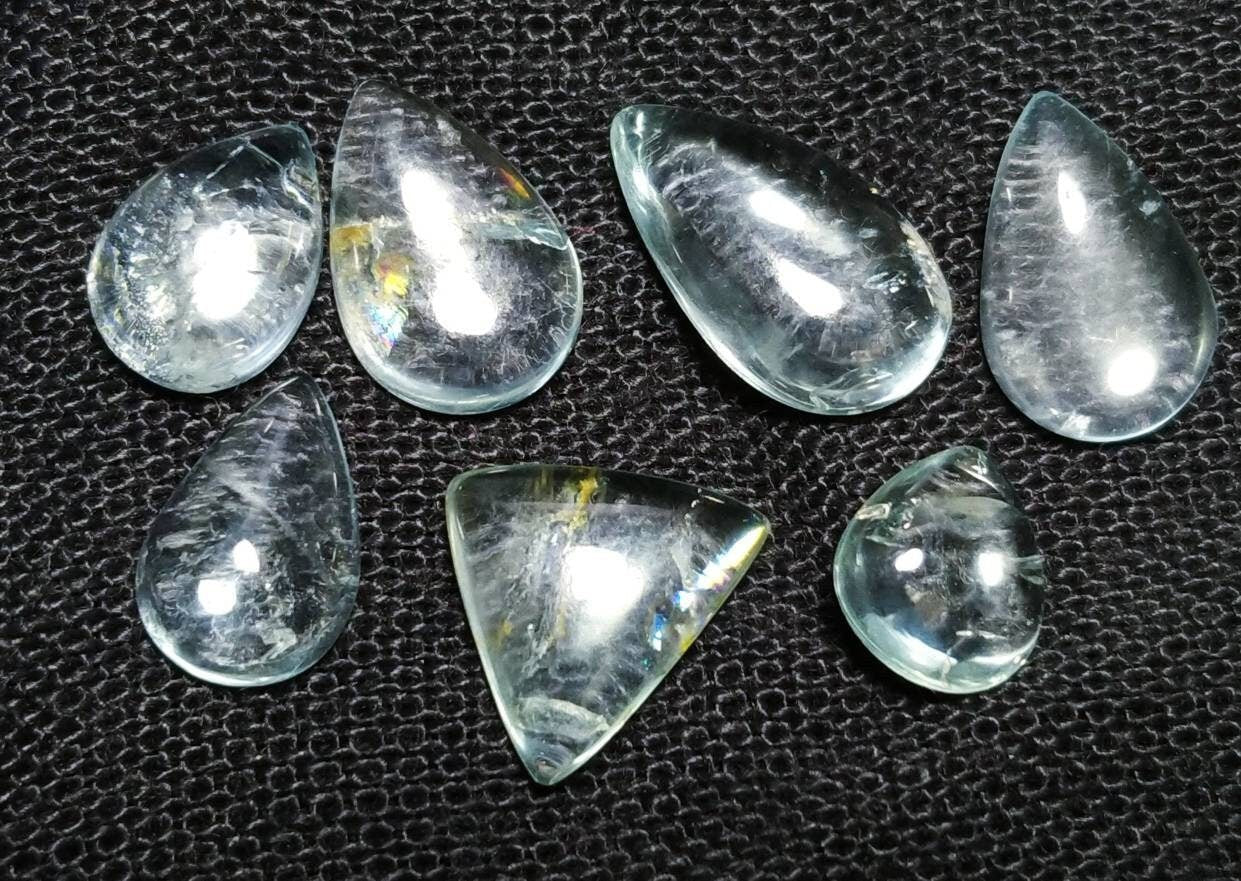 ARSAA GEMS AND MINERALSNatural fine quality beautiful 18 carats small lot of pear shapes aquamarine Cabochons - Premium  from ARSAA GEMS AND MINERALS - Just $36.00! Shop now at ARSAA GEMS AND MINERALS