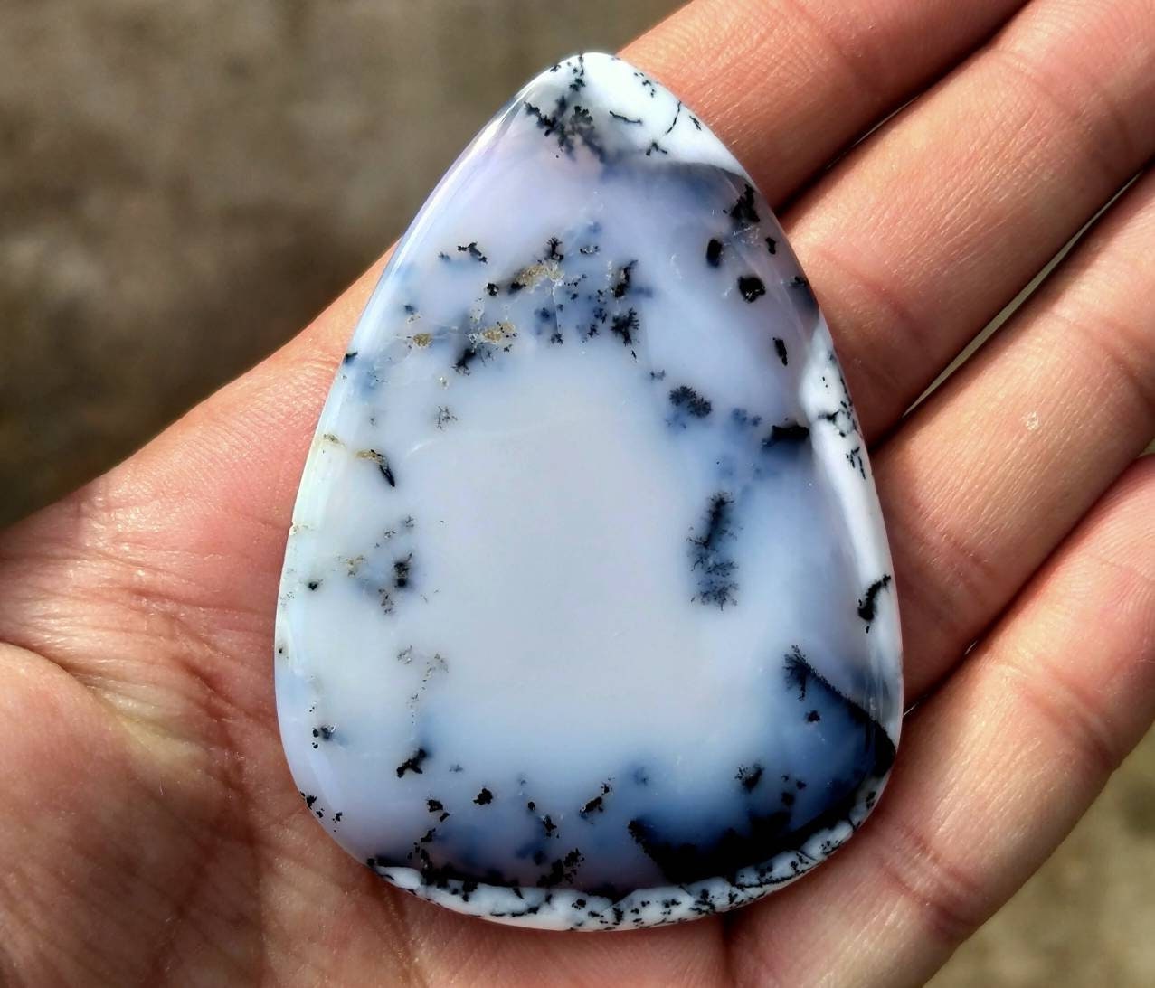 ARSAA GEMS AND MINERALSNatural top quality beautiful huge size pear shape 158 carats dendritic opal cabochon - Premium  from ARSAA GEMS AND MINERALS - Just $15.00! Shop now at ARSAA GEMS AND MINERALS