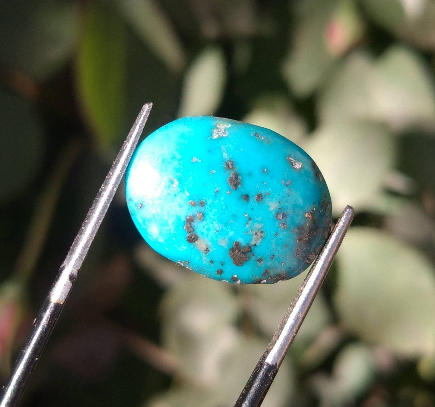 ARSAA GEMS AND MINERALSNatural fine quality beautiful 9 carats oval shape turquoise with pyrite cabochon - Premium from ARSAA GEMS AND MINERALS - Just $18.00! Shop now at ARSAA GEMS AND MINERALS