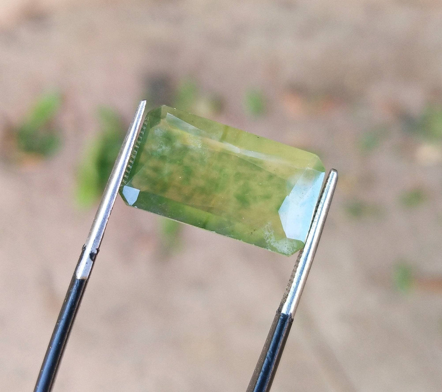 ARSAA GEMS AND MINERALSNatural top quality beautiful 8 carats radiant cut shape faceted green hydrograssular garnet gem - Premium from ARSAA GEMS AND MINERALS - Just $16.00! Shop now at ARSAA GEMS AND MINERALS