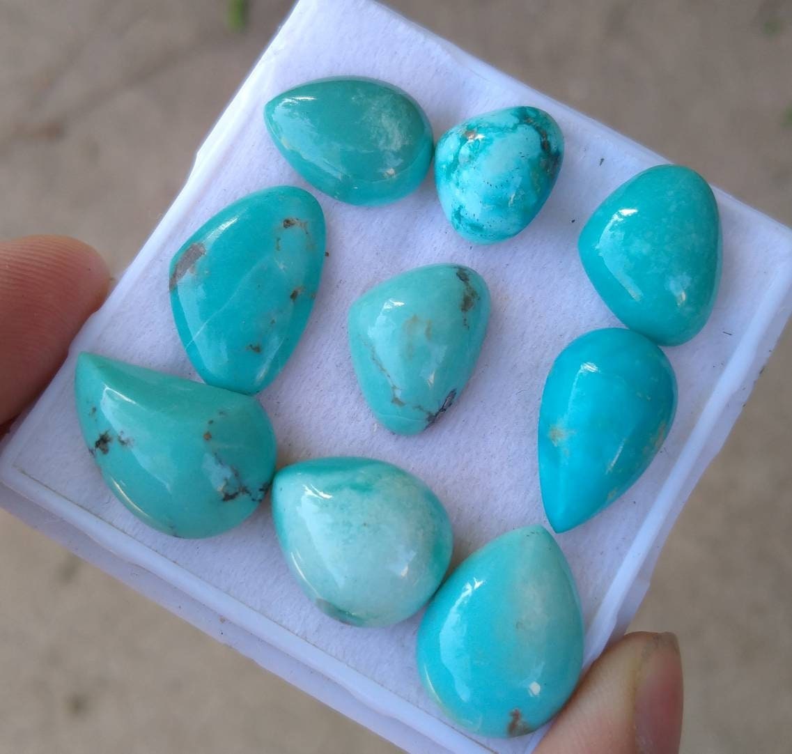 ARSAA GEMS AND MINERALSNatural fine quality beautiful 86 carats pear shapes small lot of blue kingman stabilized some of them with pyrite turquoise cabochons - Premium from ARSAA GEMS AND MINERALS - Just $80.00! Shop now at ARSAA GEMS AND MINERALS